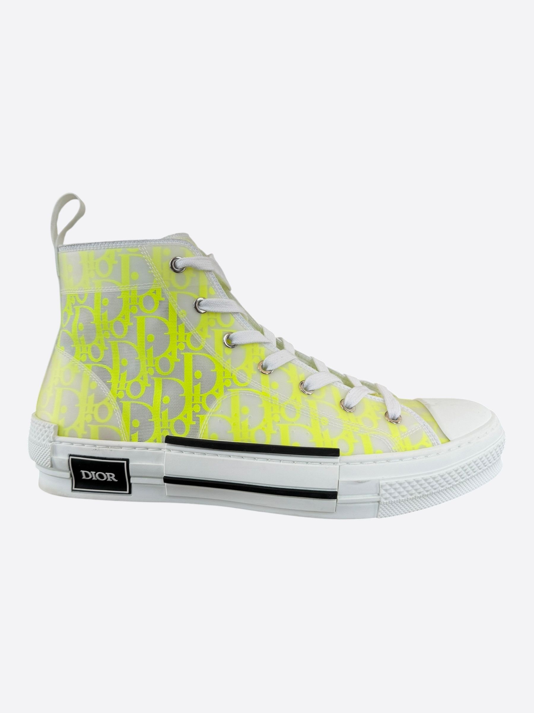 Dior Dior White & Yellow Oblique B23 Sneakers Size US 10 / EU 43 - 1 Thumbnail