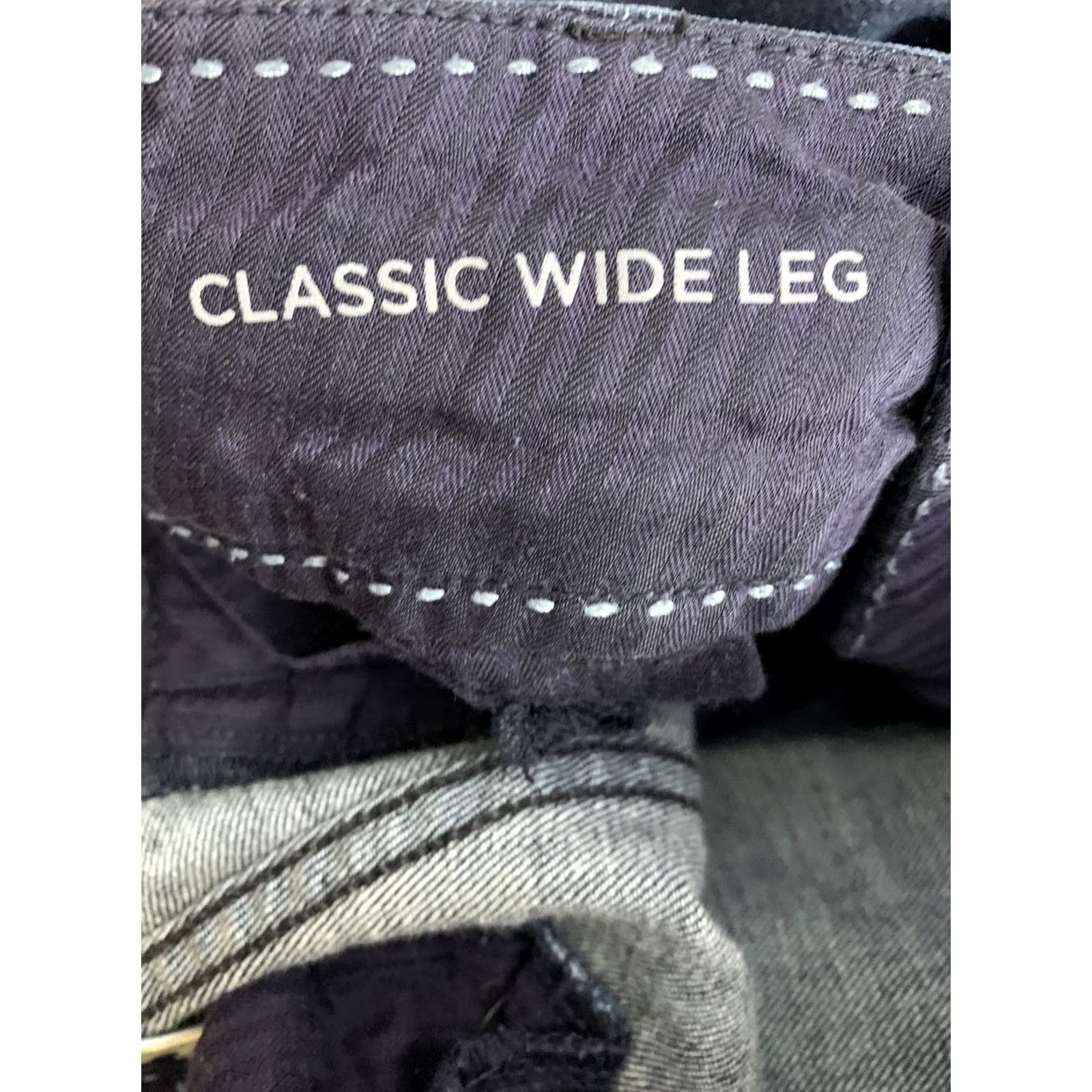 Banana Republic Banana Republic Women’s Jeans Wide-Leg SZ 8 Dark Wash Velvet Trim-Blue Regular Size 30" / US 8 / IT 44 - 7 Thumbnail