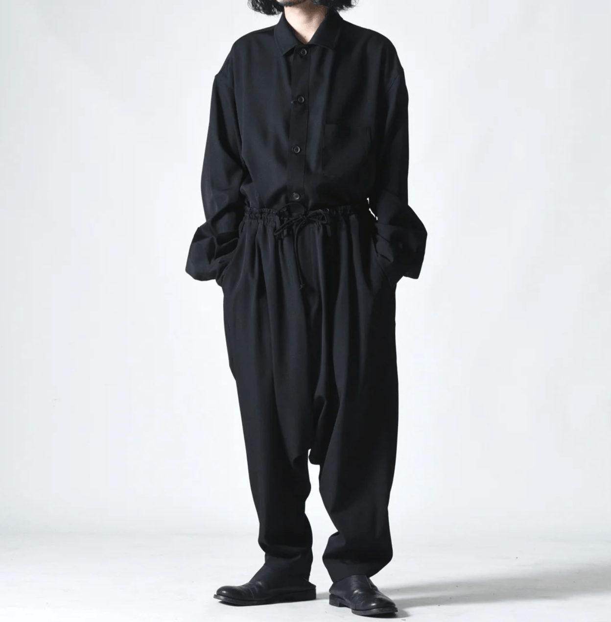 Yohji Yamamoto Yohji Yamamoto Pour Homme - W/Gabardine Sarouel Pants Size US 32 / EU 48 - 2 Thumbnail