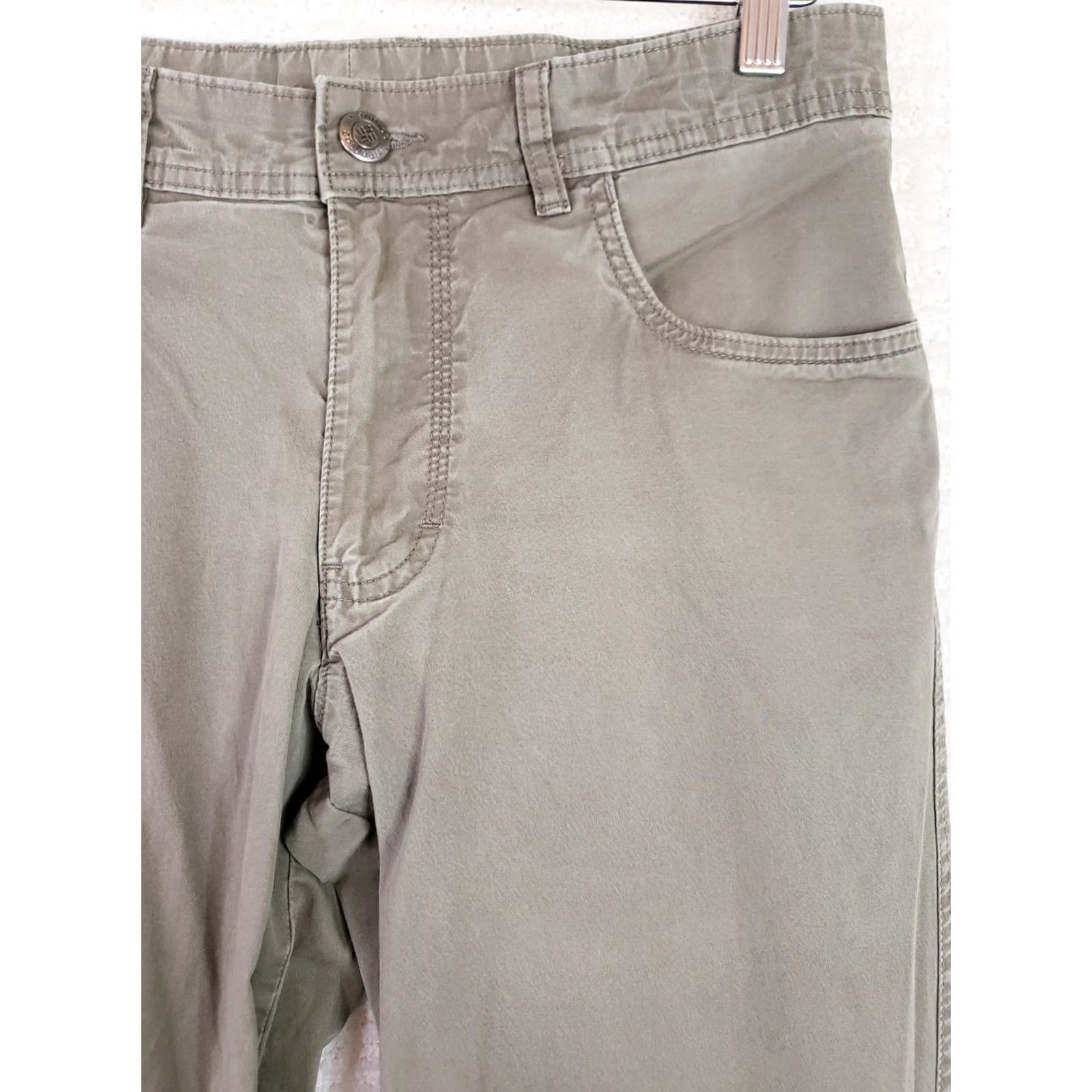 Vintage Columbia Chino Pants Men's 32X34 Straight Leg Pocket Green Khaki Size US 32 / EU 48 - 4 Thumbnail