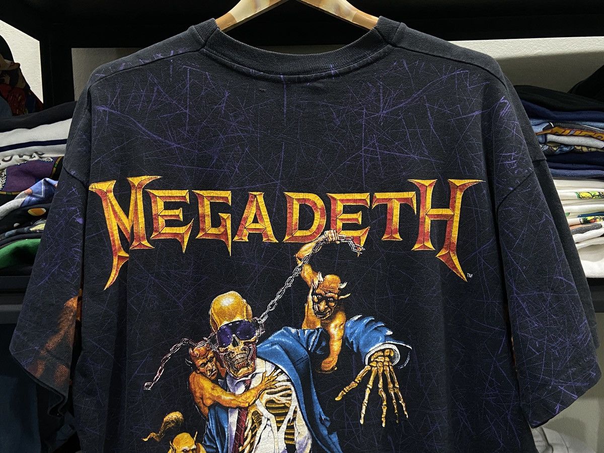Band Tees Vintage 90s OVP MEGADETH Thrash Metal Metallica TOUR TShirt Size US XL / EU 56 / 4 - 10 Thumbnail
