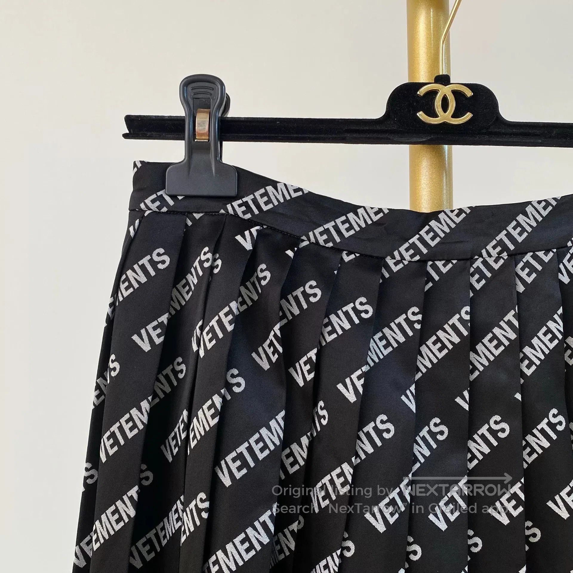Vetements VETEMENTS Black Letter Print Skirt. Size US 36 / EU 52 - 3 Thumbnail