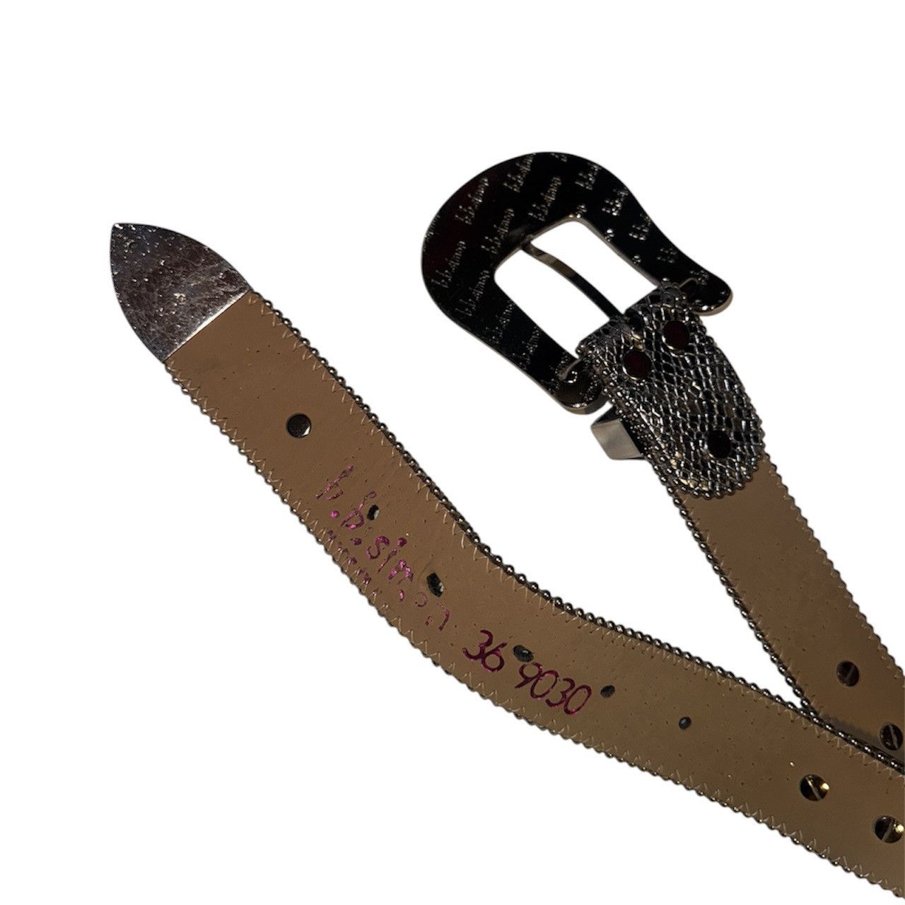 B.B. Simon bb simon cross snake skin belt Size 36 - 3 Thumbnail