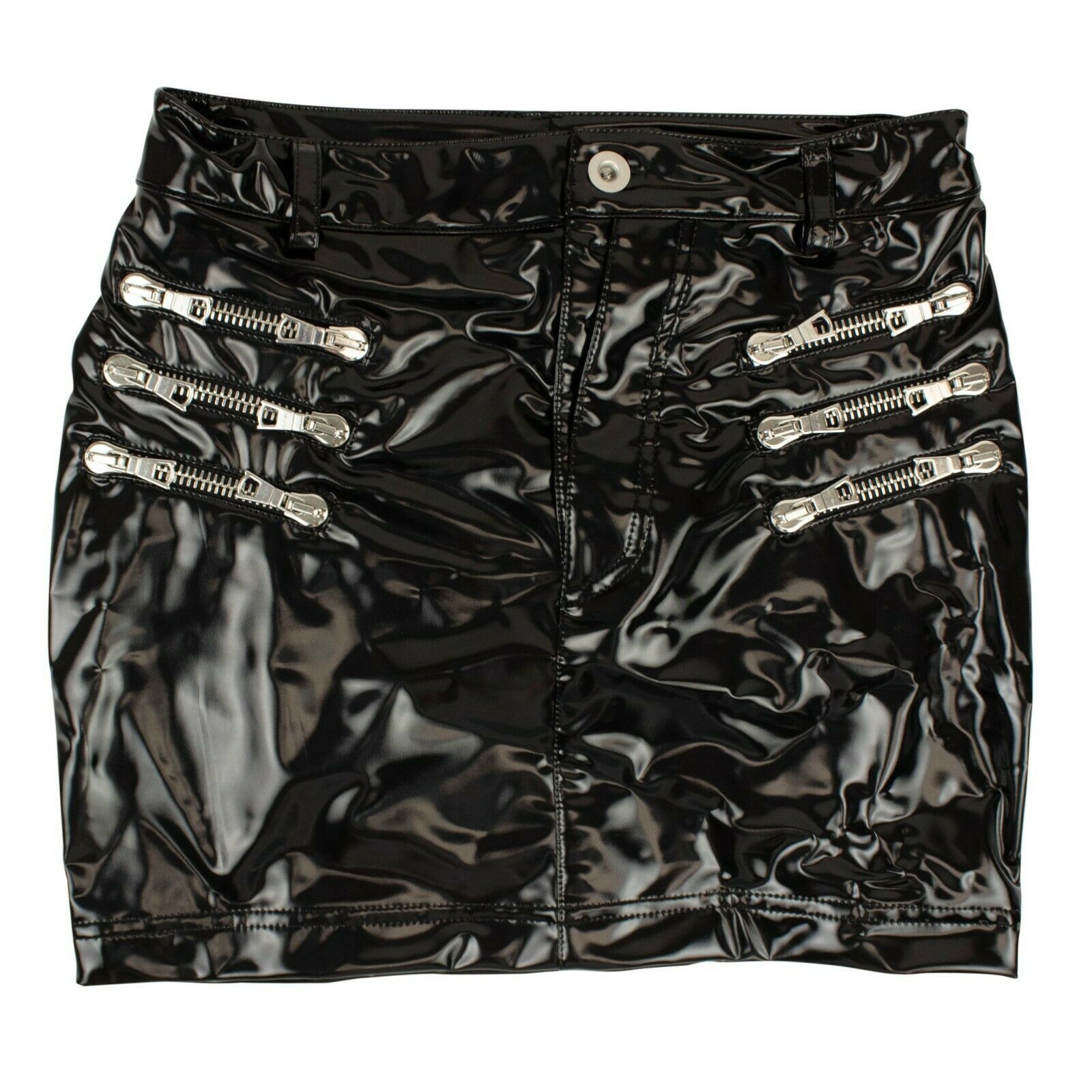 image of Unravel Project Faux Leather Zipper Mini-Skirt Size Xs, Women's