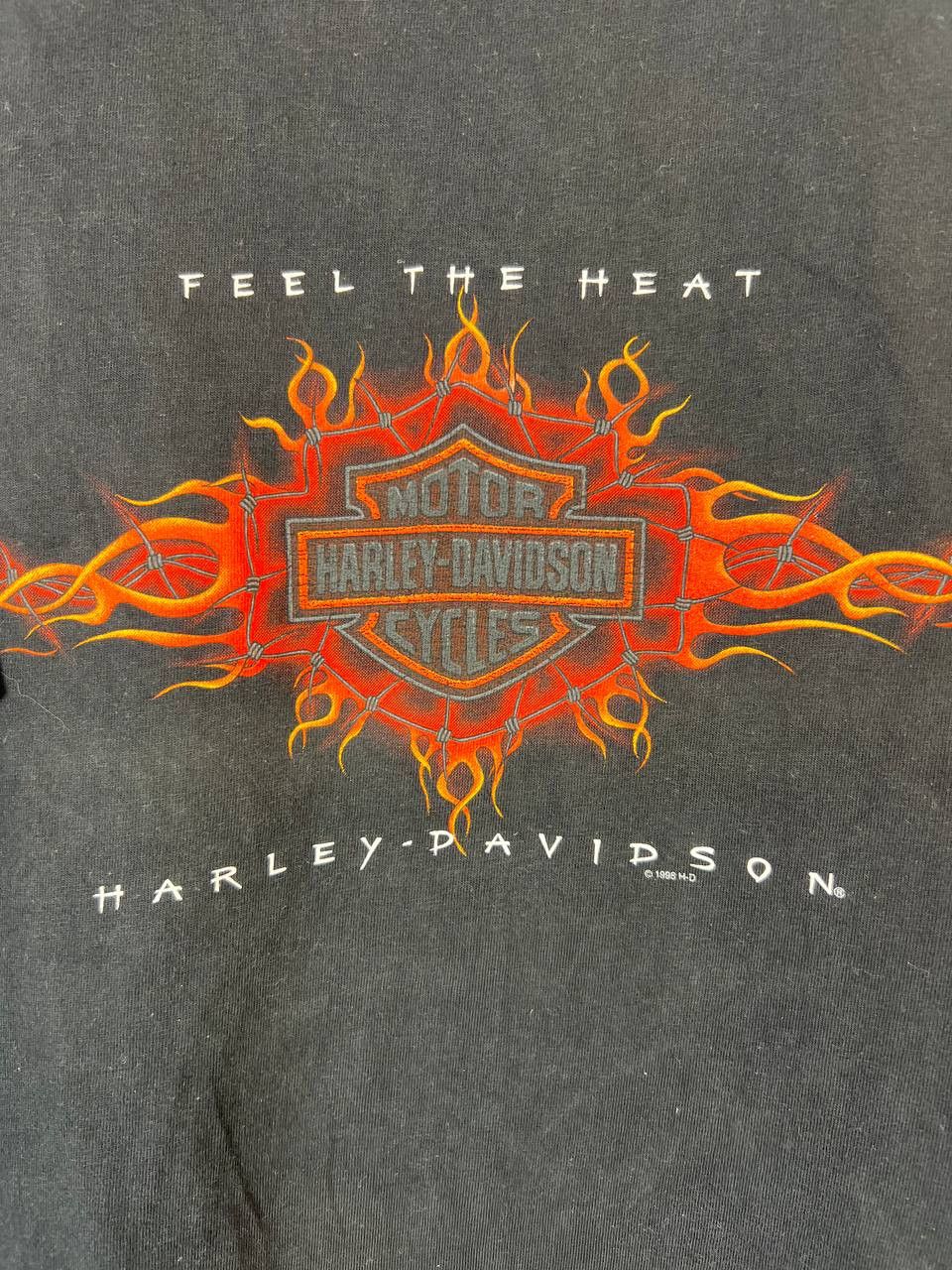 Harley Davidson × Vintage Vintage 1998 Harley Davidson " Feel The Heat " size L Size US L / EU 52-54 / 3 - 2 Thumbnail