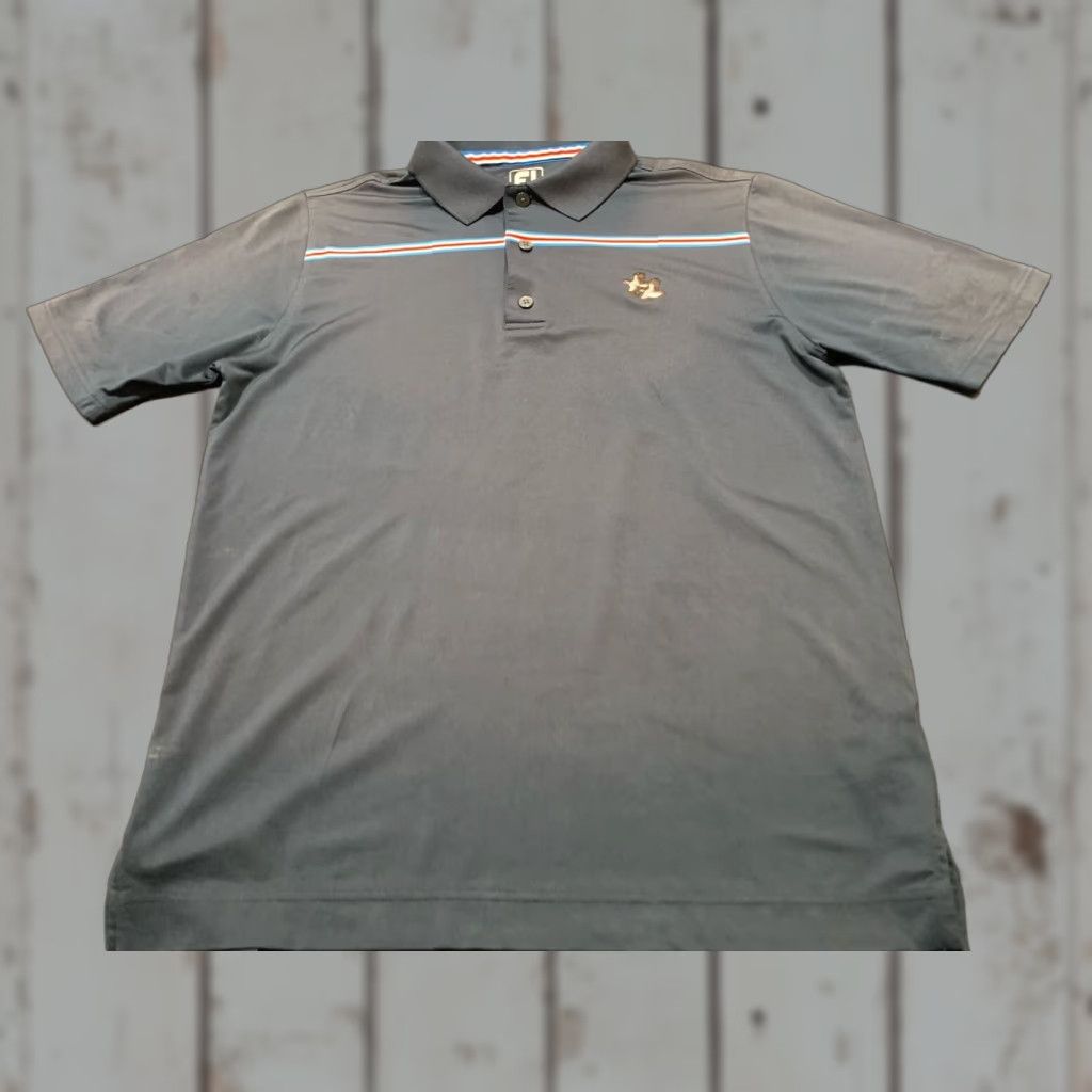 Footjoy VINTAGE FootJoy Men Polo Shirt Short Sleeve M Navy Blue Striped Country Club Logo Size US M / EU 48-50 / 2 - 1 Thumbnail