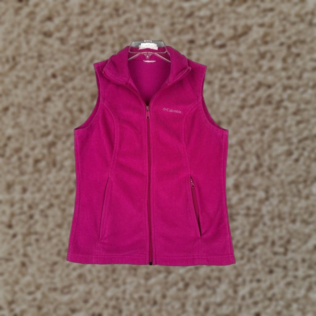 Pinko VINTAGE Columbia Vest Women XS Pink Fleece Polyester Full Zip Walking Golf Size S / US 4 / IT 40 - 1 Thumbnail