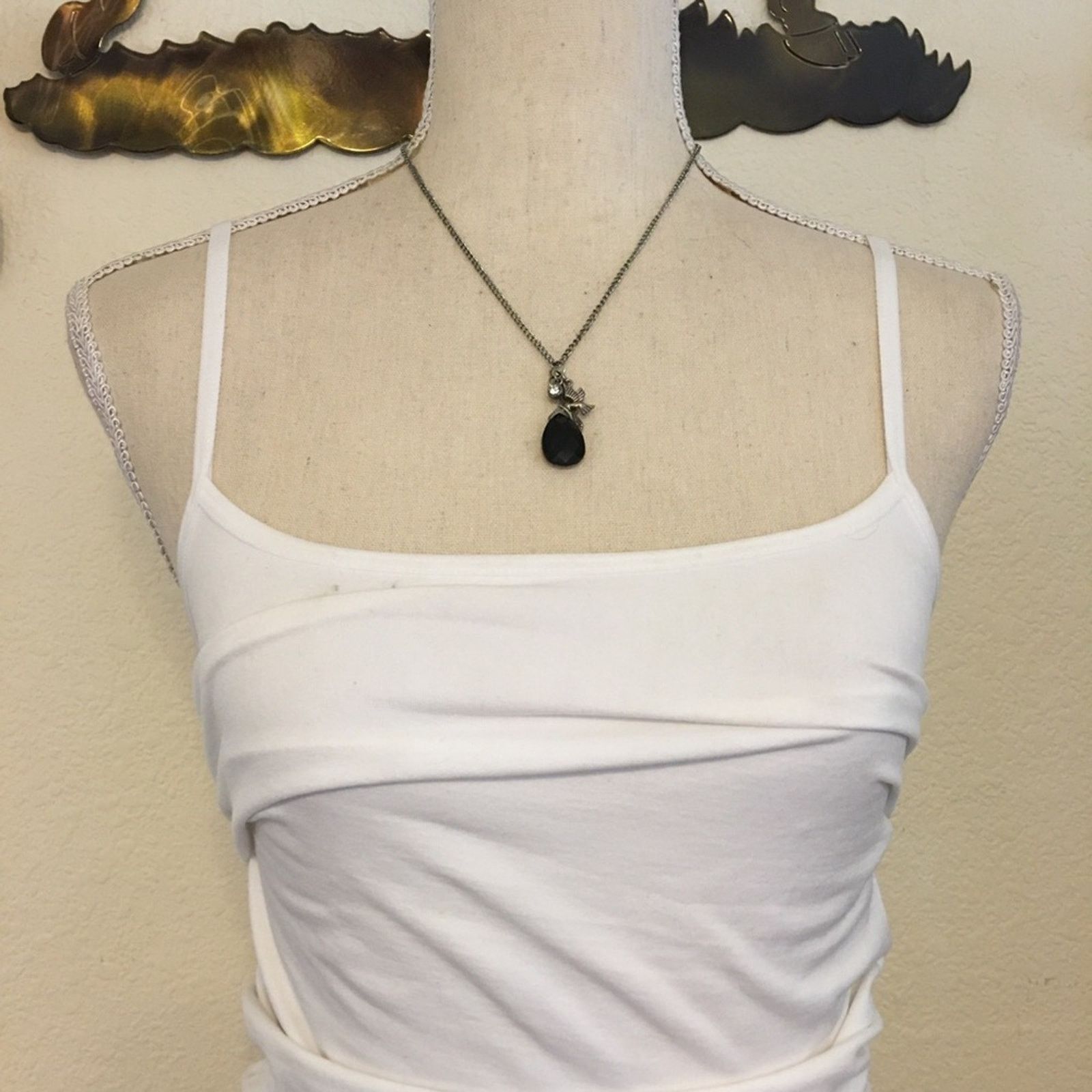 Jewelry Black chandelier crystal with charms necklace Size ONE SIZE - 3 Thumbnail