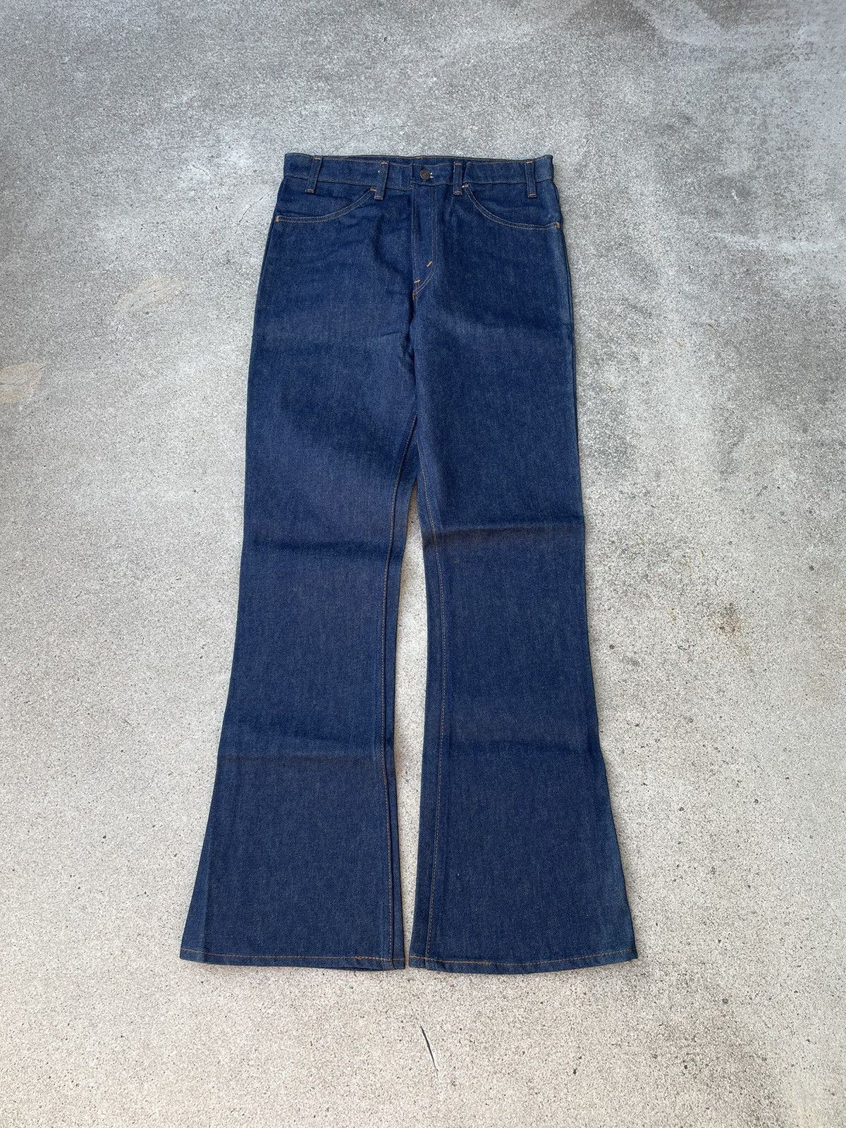 image of Deadstock x Levis Vintage 70's Nos Levi’S 646 Orange Tab Bellbottom Jeans 33X34 in Blue, Men's