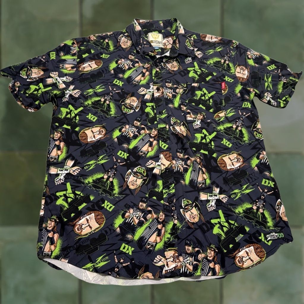 Vintage RSVLTS D-Generation X Shirt Mens XL Black Green Button Up Series II Short Sleeve Casual Party/Cocktail Mens Size US XL / EU 56 / 4 - 1 Thumbnail