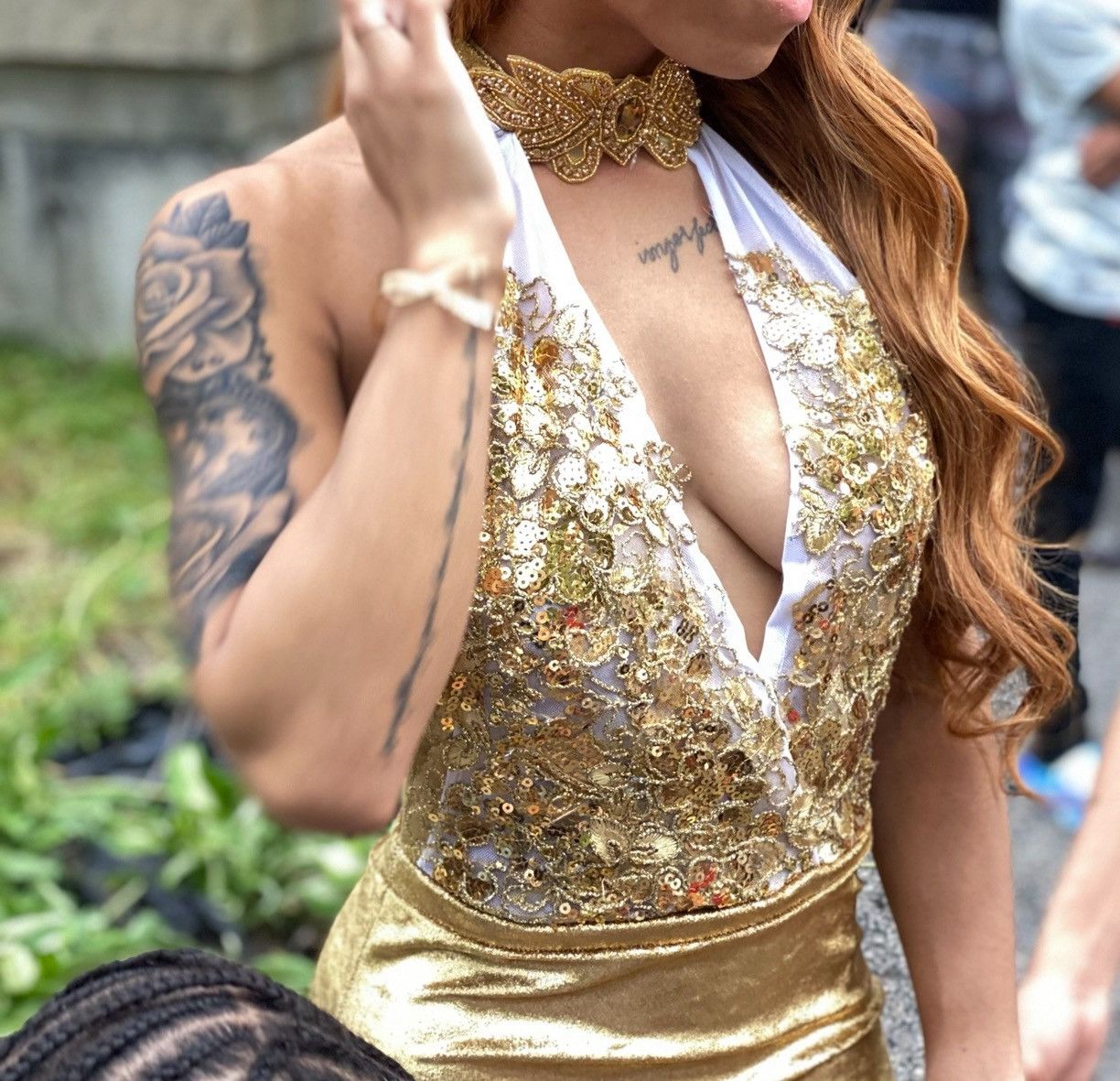 Other Prom Gold Velvet Dress Size S / US 4 / IT 40 - 3 Thumbnail