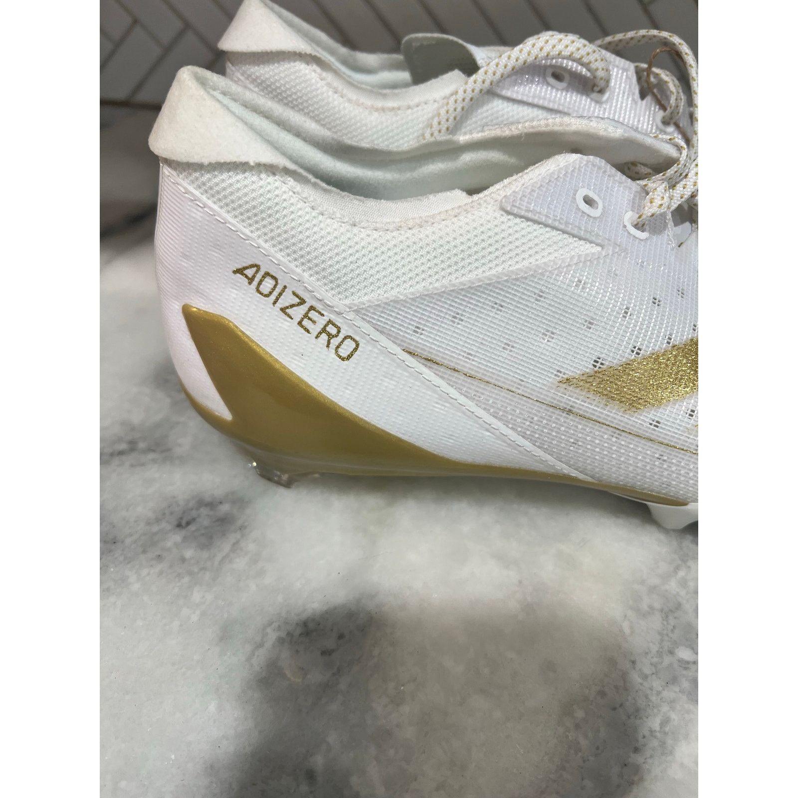 Adidas Adidas Adizero Electric Football Cleats White Gold Men Size US 10.5 / EU 43-44 - 3 Thumbnail