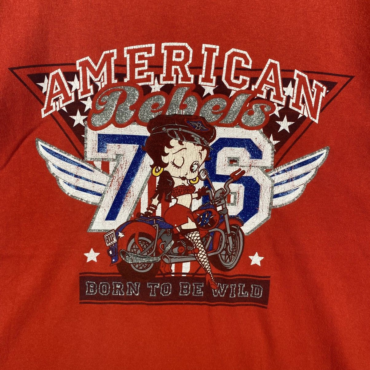 Cartoon Network Vintage 90's BETTY BOOP American Rebels Cartoon Tee Shirt Size US XL / EU 56 / 4 - 2 Thumbnail