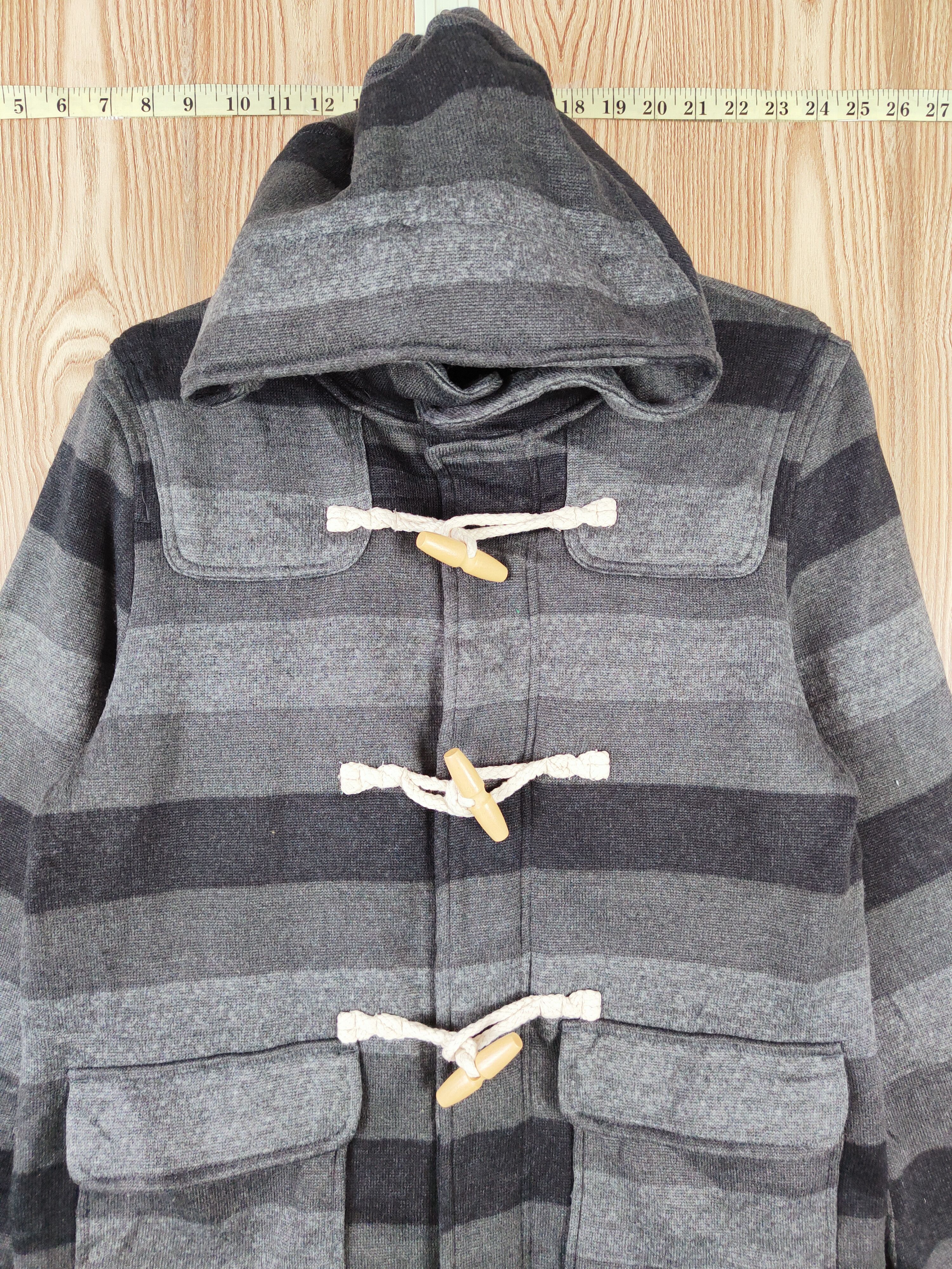 Japanese Brand × Vintage Vintage Japanese Brand Gray Black Hoodie Duffle Coats Size US L / EU 52-54 / 3 - 2 Thumbnail