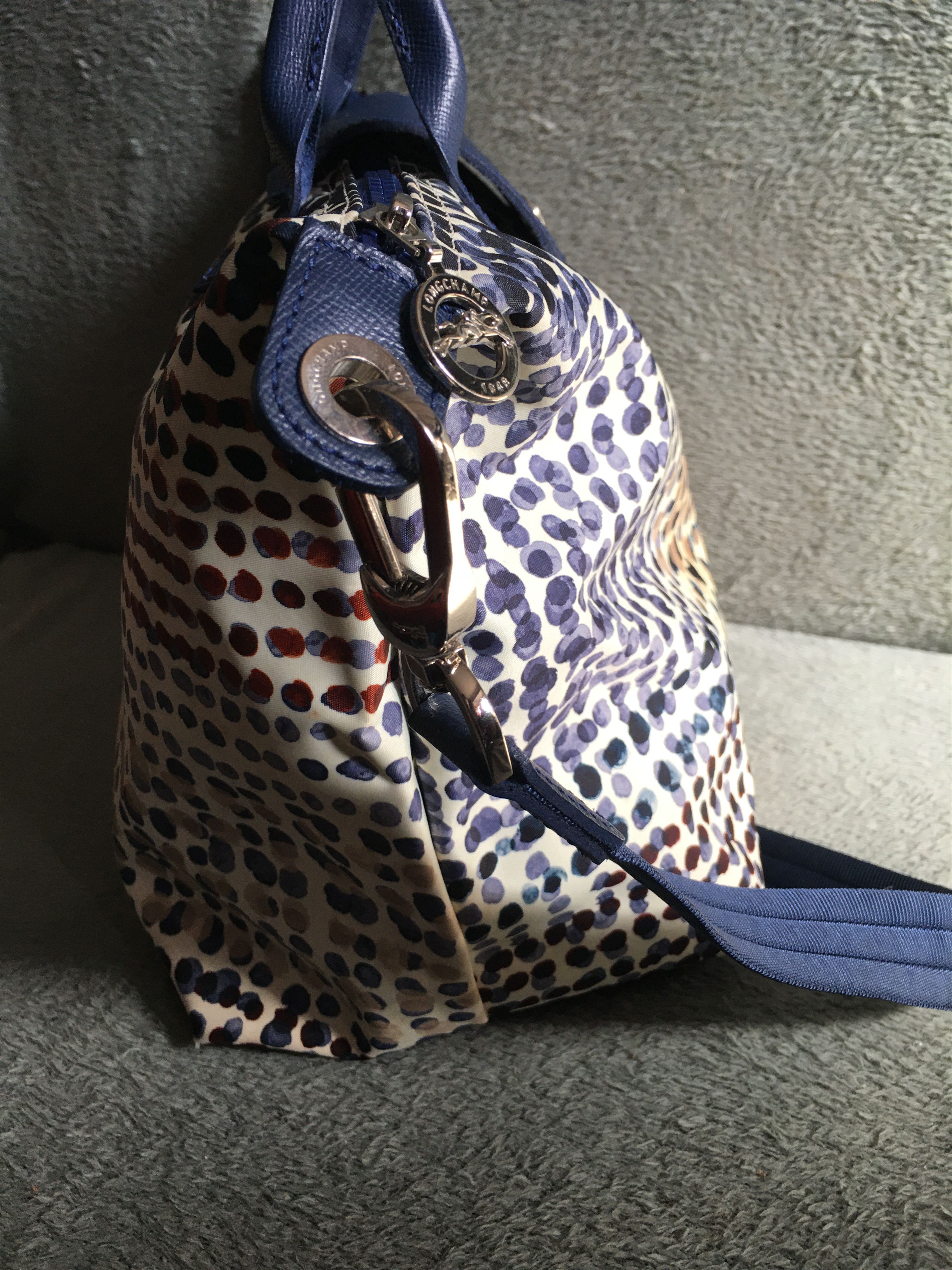 Longchamp LONGCHAMP Le Pliage Neo Blue Polka Dot Limited Edition Size ONE SIZE - 6 Thumbnail