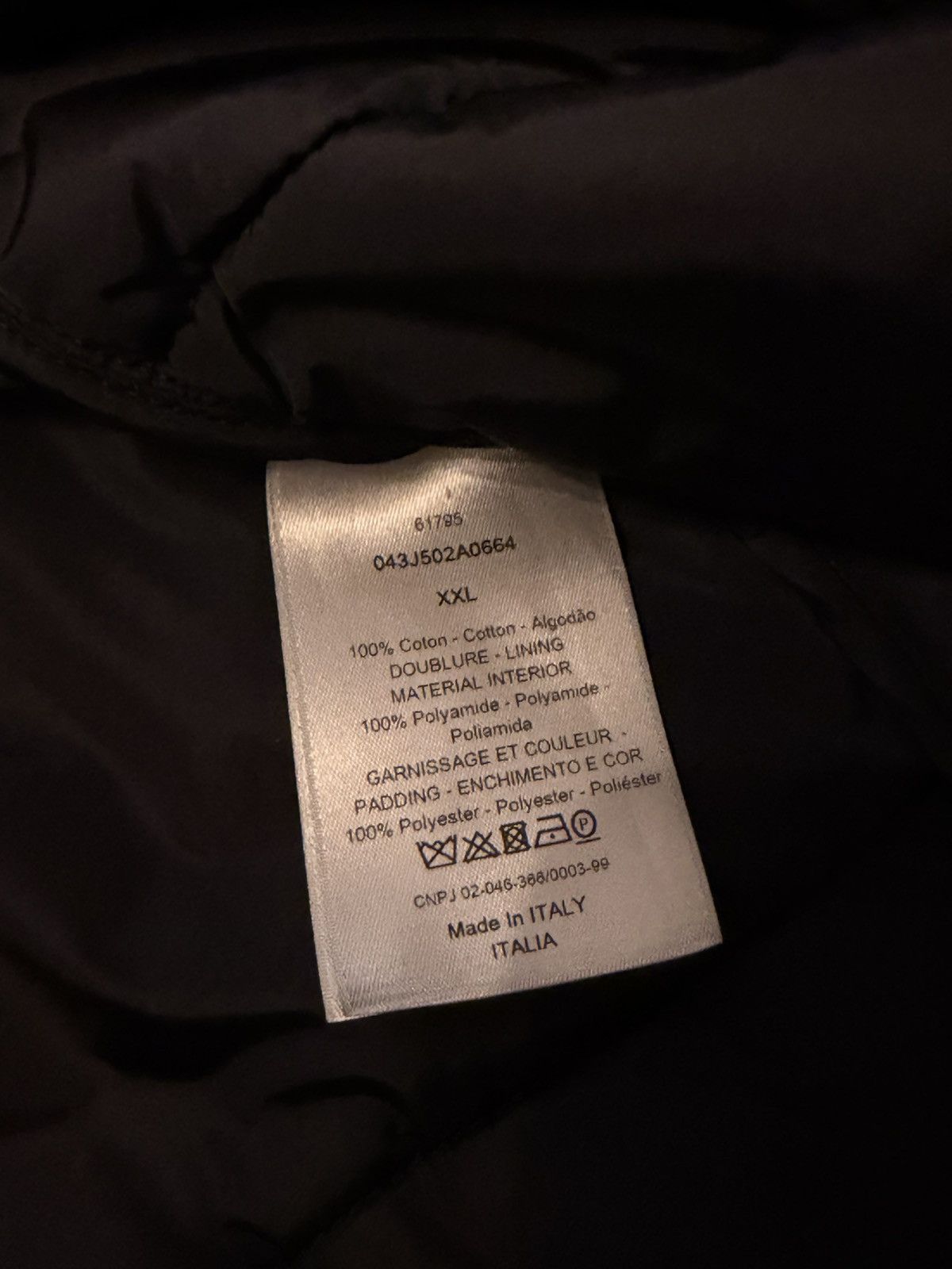 Dior 2020 antracite padded jacket Size US XL / EU 56 / 4 - 5 Thumbnail