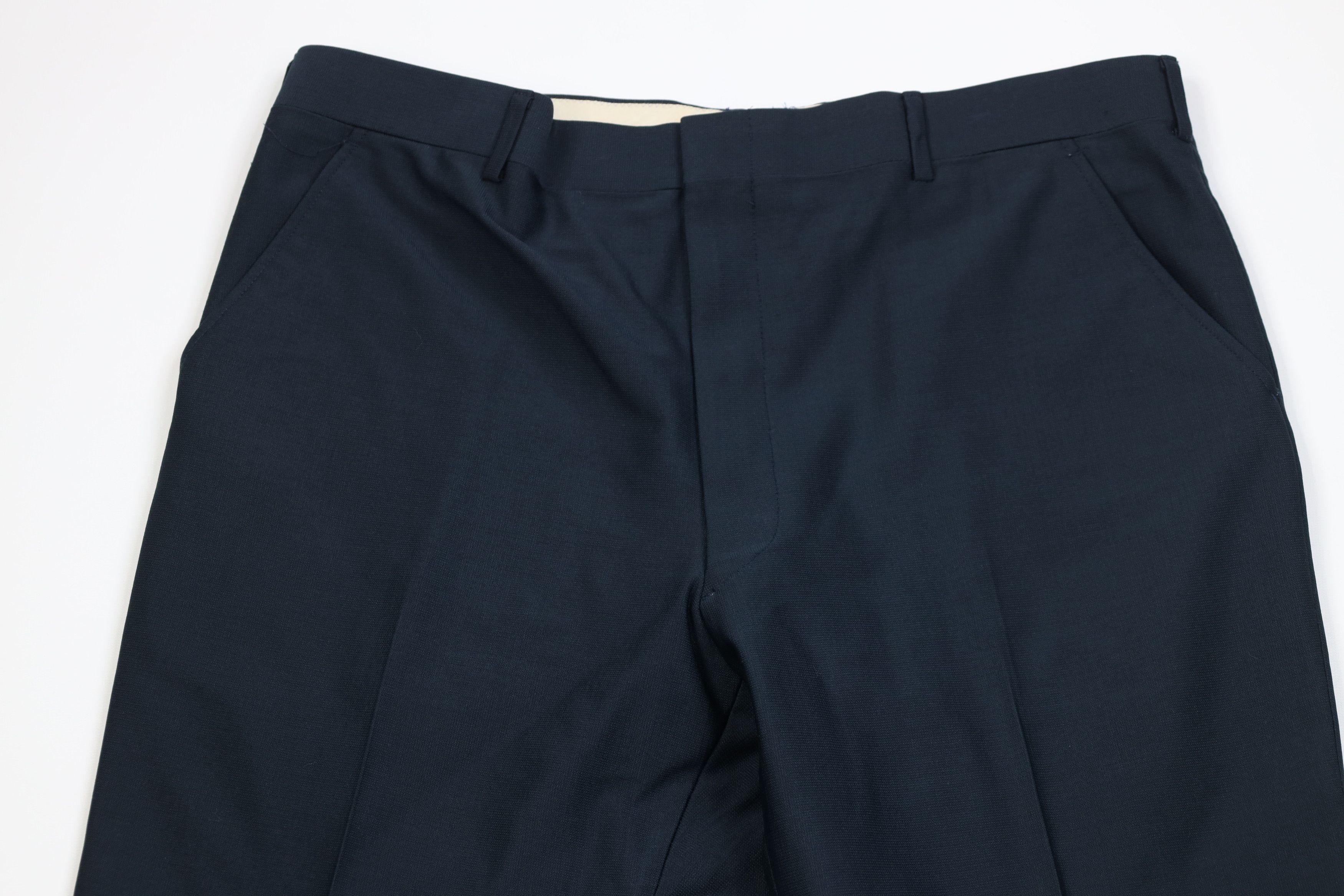 Vintage Vintage 70s Streetwear Flared Wide Leg Chino Pants Navy Blue Size US 36 / EU 52 - 2 Thumbnail
