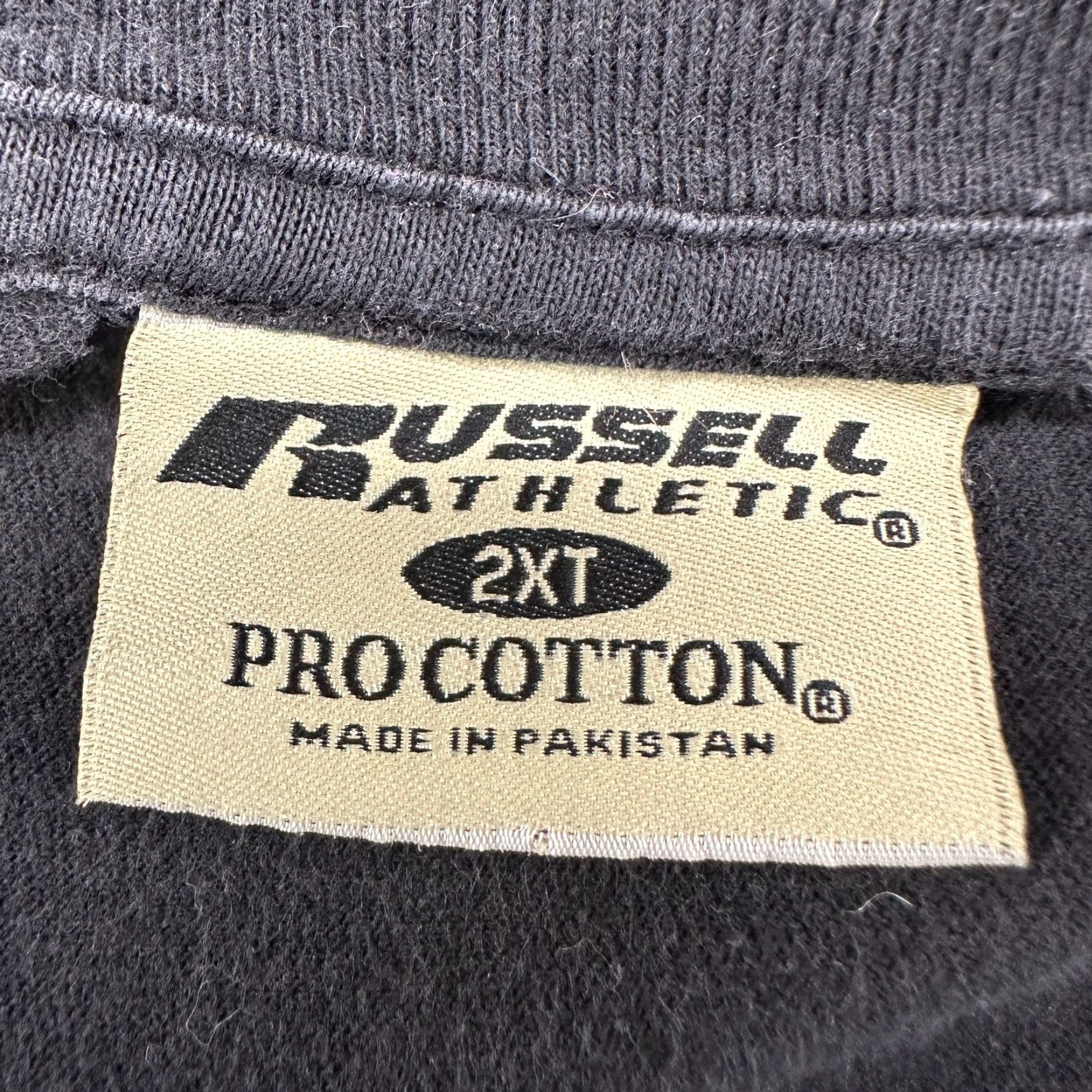 Russell Athletic VINTAGE Russell Athletic Shirt Mens 2XL Black Short Sleeve Pocket Pro Cotton 90s Grunge Swoosh Logo Reflective Size US XXL / EU 58 / 5 - 2 Thumbnail