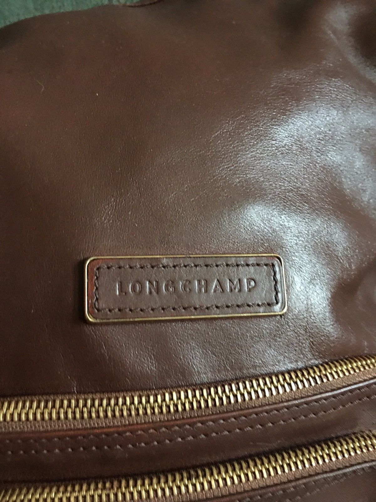 Longchamp Longchamp Brown Leather Vintage Handbag Hobo Bag Size ONE SIZE - 3 Thumbnail