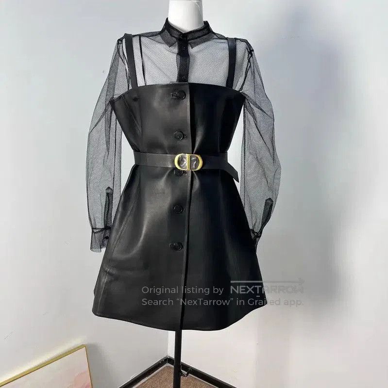Dior Dior Black Women's Dress with Mesh Sleeves . Size M / US 6-8 / IT 42-44 - 1 Thumbnail