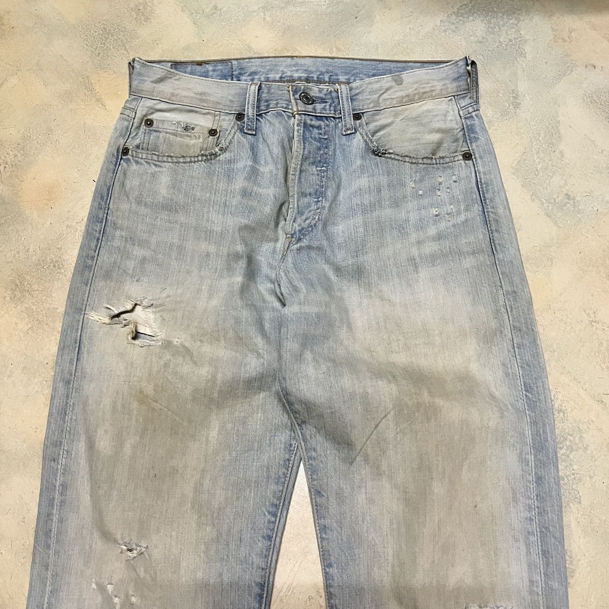 Levi's Vintage Levis 501 Distressed Denim Jeans Size US 29 - 3 Thumbnail