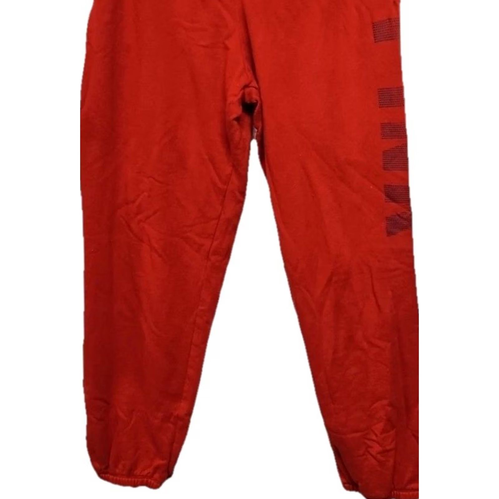 Victoria's Secret PINK Victoria’s Secret Red Fleece Jogger Sweatpants Women Size L Logo Sweatpants Regular Fit Activewear Pant Girls/Womens Size 36" / US 14 / IT 50 - 3 Thumbnail