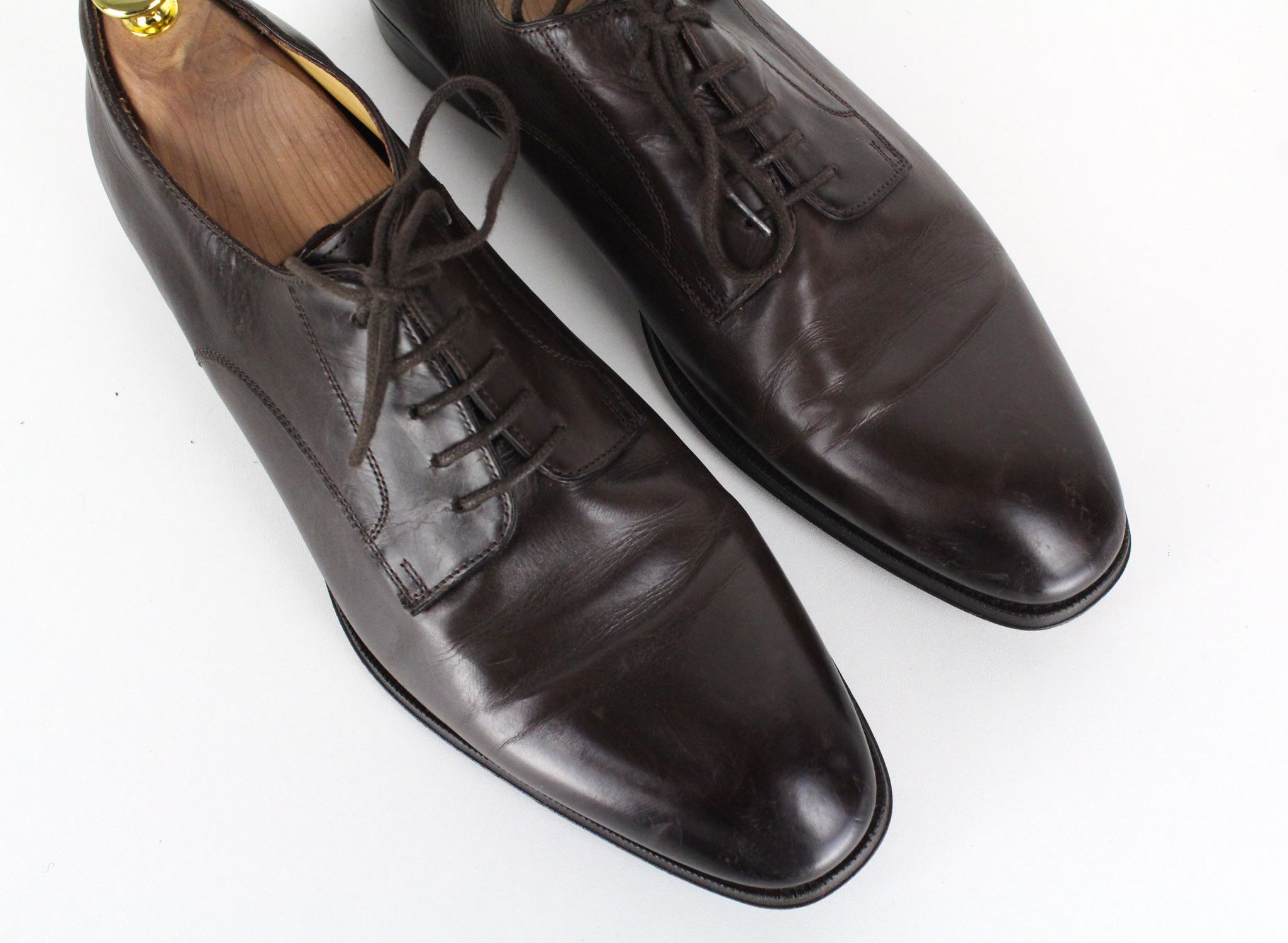 Suitsupply EU44 Dark Brown Leather Low-Top 72421 Size US 11 / EU 44 - 7 Thumbnail