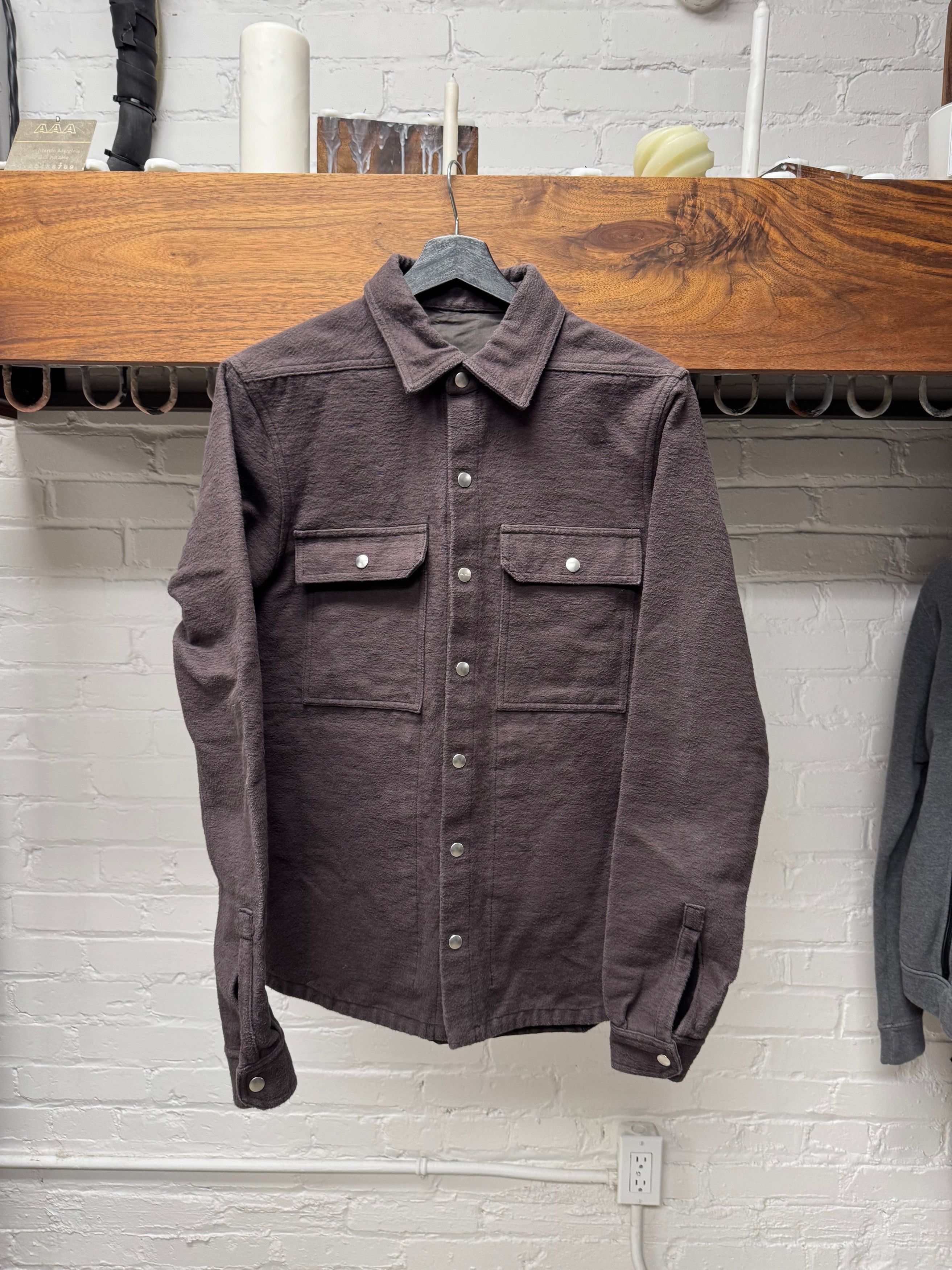 Rick Owens AW2020 Rick Owens ‘Performa’ Brushed Heavy Cotton Work Shirt Size US M / EU 48-50 / 2 - 1 Thumbnail