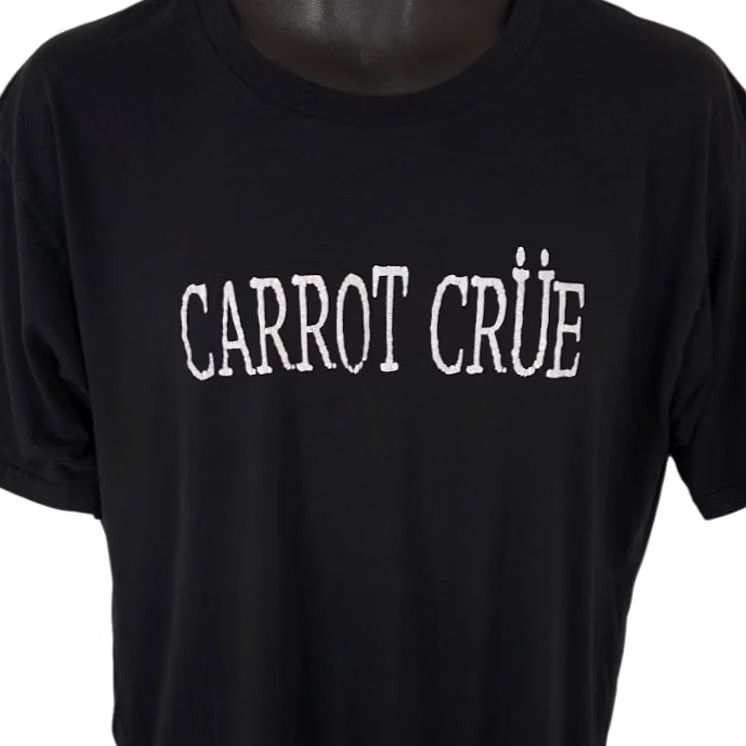 Anvil Carrot Crue T Shirt Mens Large Black Snack Tee Veggie Tee Size US L / EU 52-54 / 3 - 2 Thumbnail