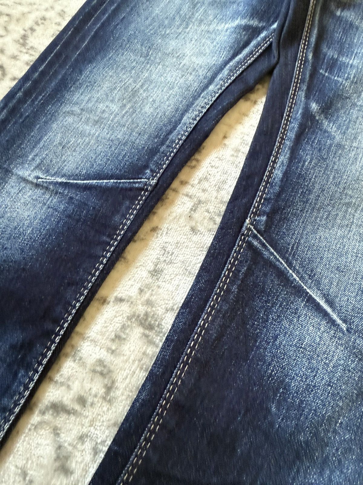 Japanese Brand Gostar De Fuga Shadow Fade Wash Whiskers Skinny Jeans Size US 29 - 10 Thumbnail