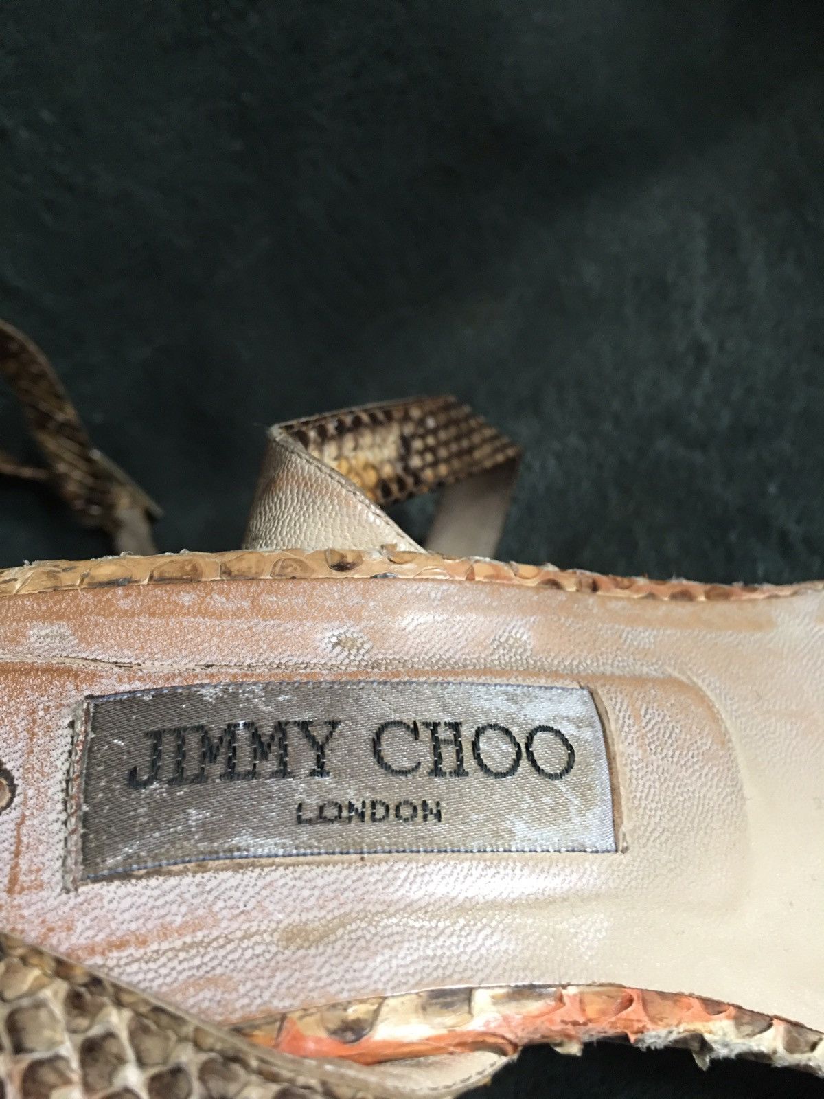 Jimmy Choo Jimmy Choo Multicolor Python Leather Penelop Wedge Sandals Size US 9 / IT 39 - 8 Thumbnail