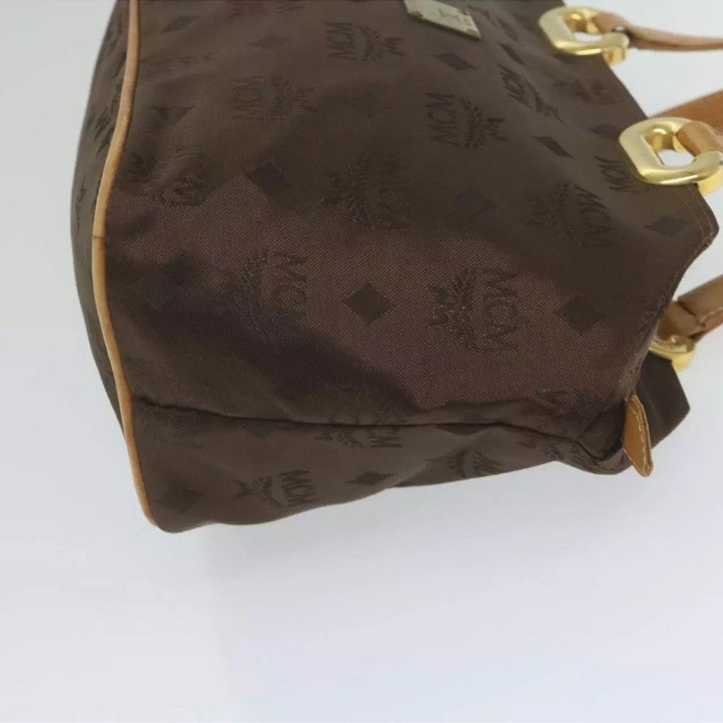 MCM MCM Brown and Tan Satchel with Gold Hardware Size ONE SIZE - 6 Thumbnail
