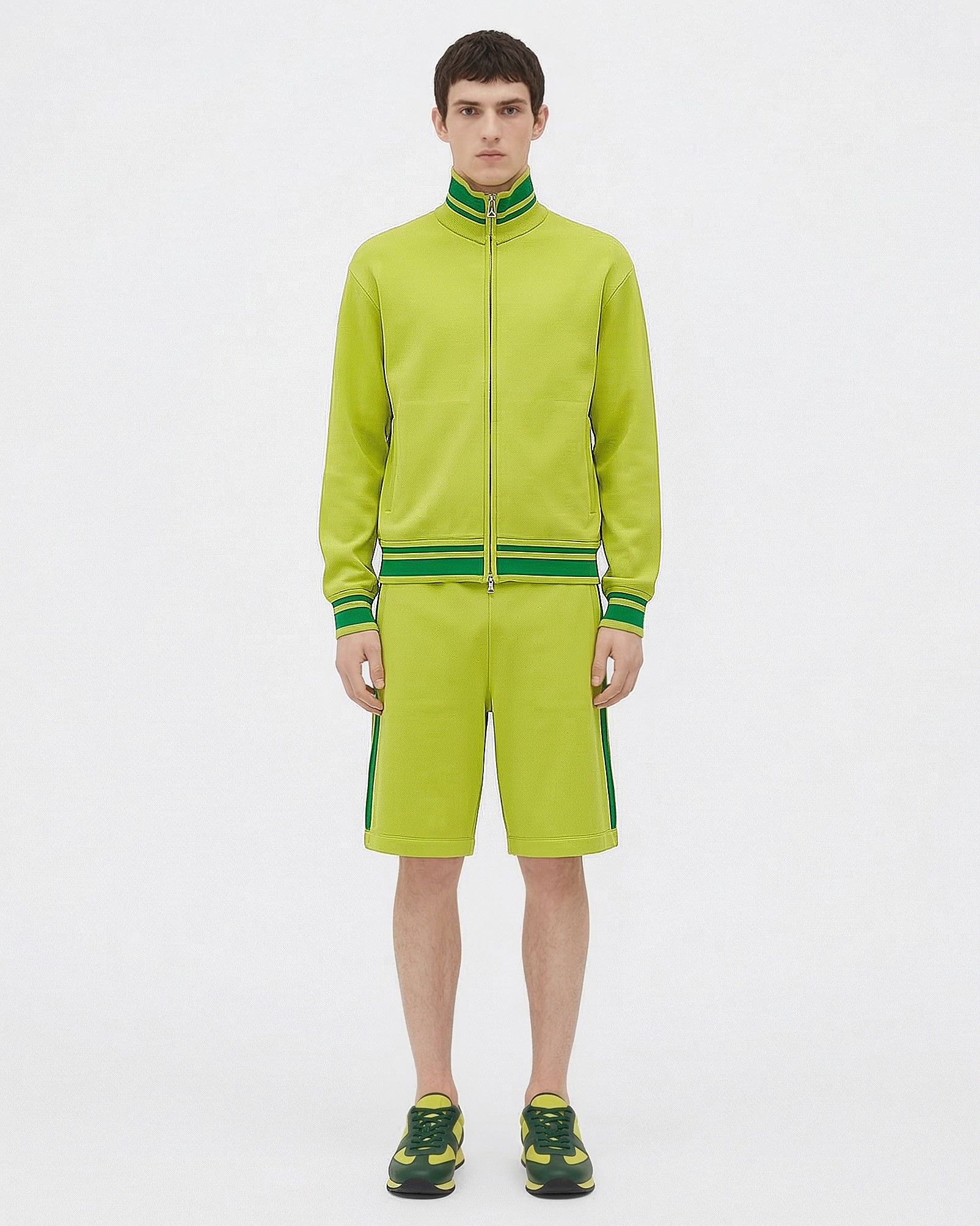Bottega Veneta Set Sweatshirt+Bermuda Lime Green Size US M / EU 48-50 / 2 - 1 Thumbnail