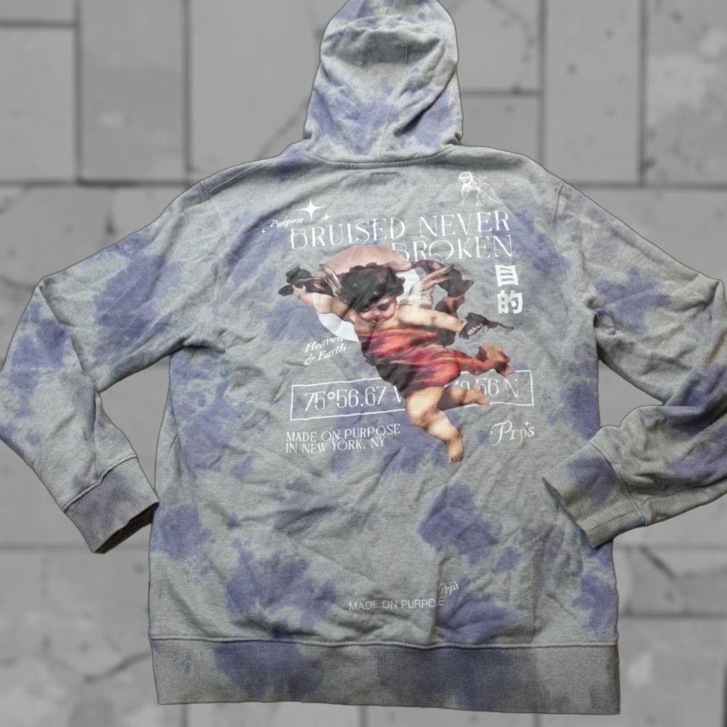 Prps Prps Sweatshirt Large Blue Gray Pullover Men Regular Hoodie Jersey Cotton Sweatshirt Size US L / EU 52-54 / 3 - 1 Thumbnail