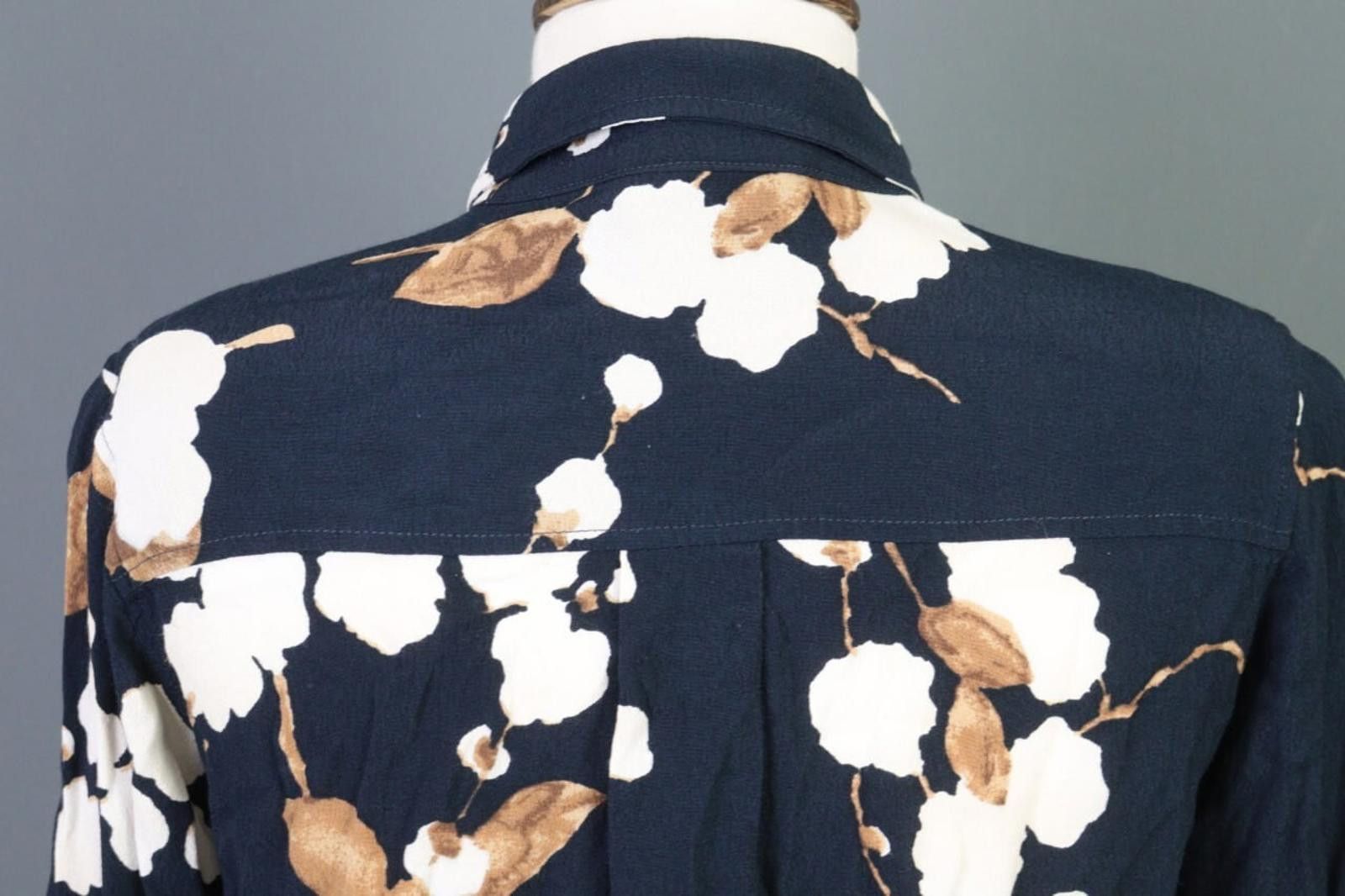 Gianni Valentino GANNI Ryder Crepe Blue Floral Shirt Top Blouse Size S Size S / US 4 / IT 40 - 9 Thumbnail