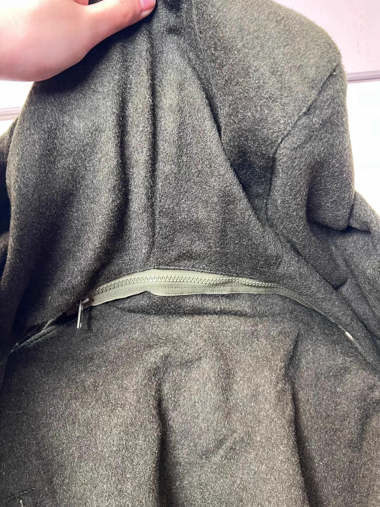 Vintage Vintage Dark Green High Collar Removable Wool Coat Size US S / EU 44-46 / 1 - 8 Thumbnail