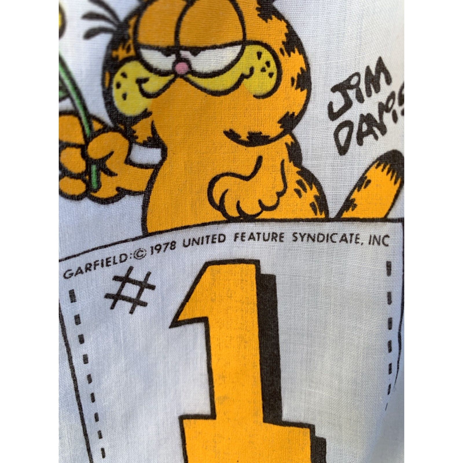 Vintage VINTAGE Flirts Shirt Adult 11 Blue Garfield Cat Nap Nightwear Button Front Collared Short Sleeve Sleepshirt Womens Size L / US 10 / IT 46 - 3 Thumbnail