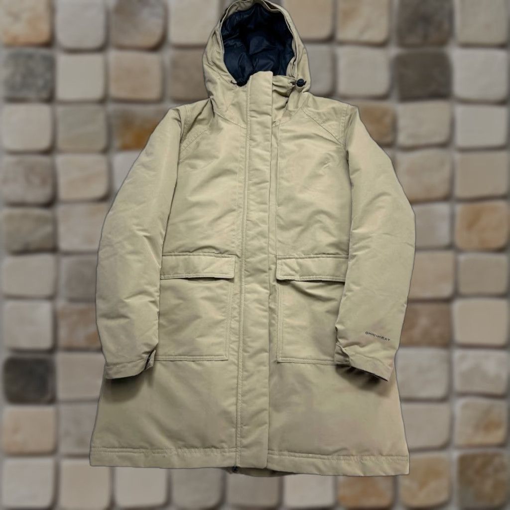 Vintage Columbia Parka Jacket Womens Large Beige Omni Heat Infinity Insulated Hooded Mid-Length Casual Outdoor Modern Winter Size L / US 10 / IT 46 - 1 Thumbnail