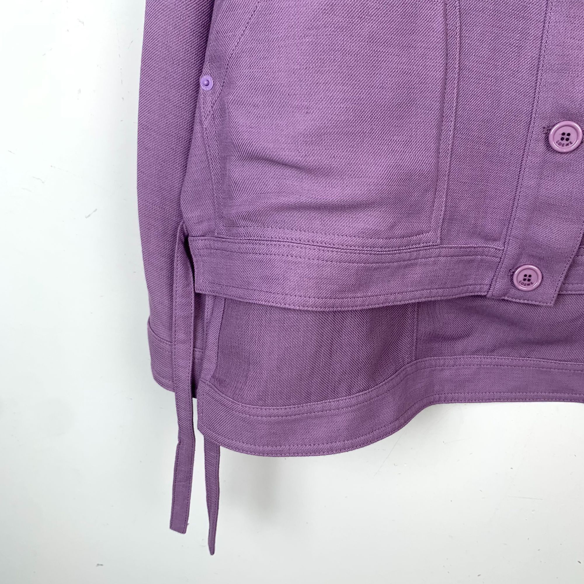 Loewe Loewe Purple Logo Patch Leather Pocket Collar Jacket (Size 3 Size XXS / US 00 / IT 34 - 2 Thumbnail
