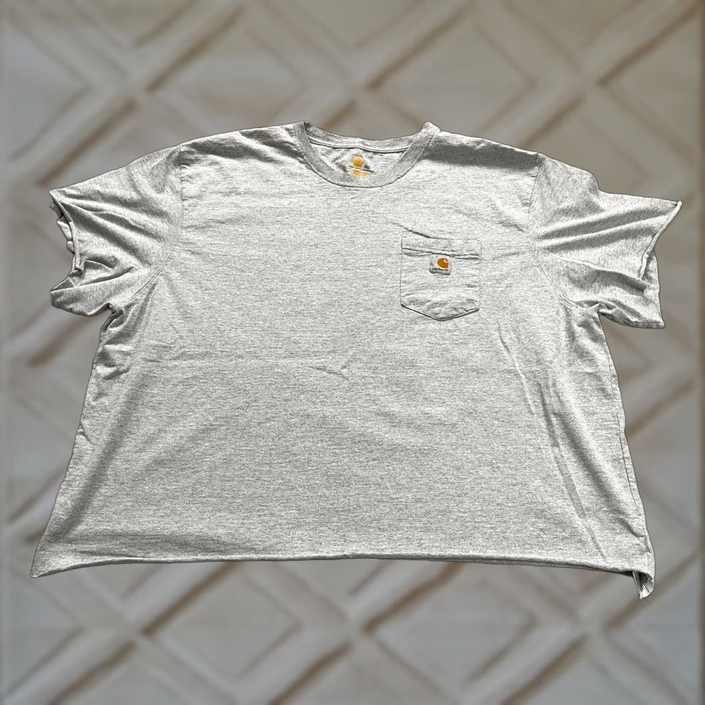 Carhartt Carhartt Shirt Original Fit T-Shirt 3XL Gray Crew Neck Short Sleeve Pocket Tee K87 Mens Size US XXL / EU 58 / 5 - 1 Thumbnail