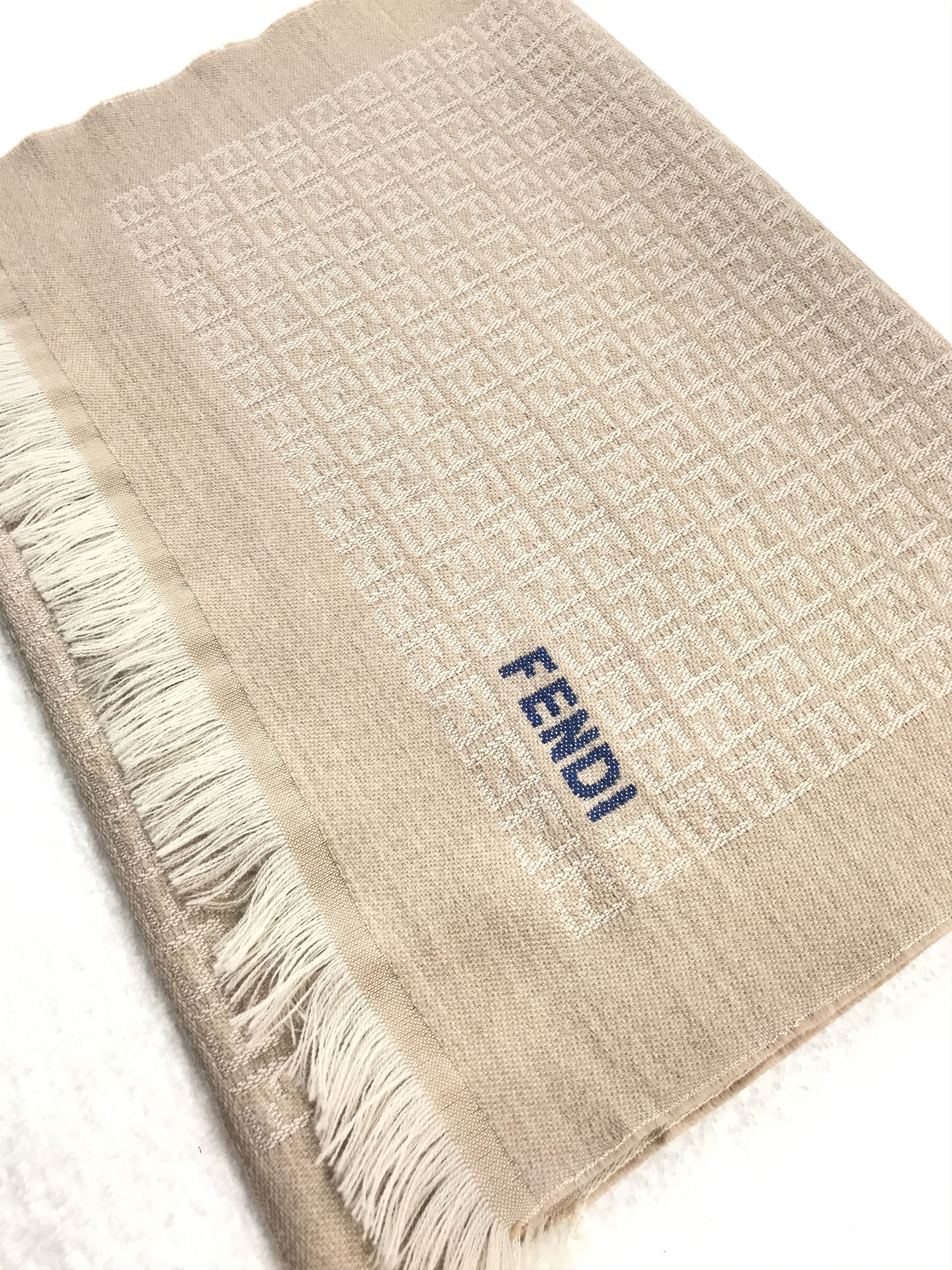 Fendi Vintage Fendi Monogram Scarf Muffler Wool Cashmere Size ONE SIZE - 4 Thumbnail