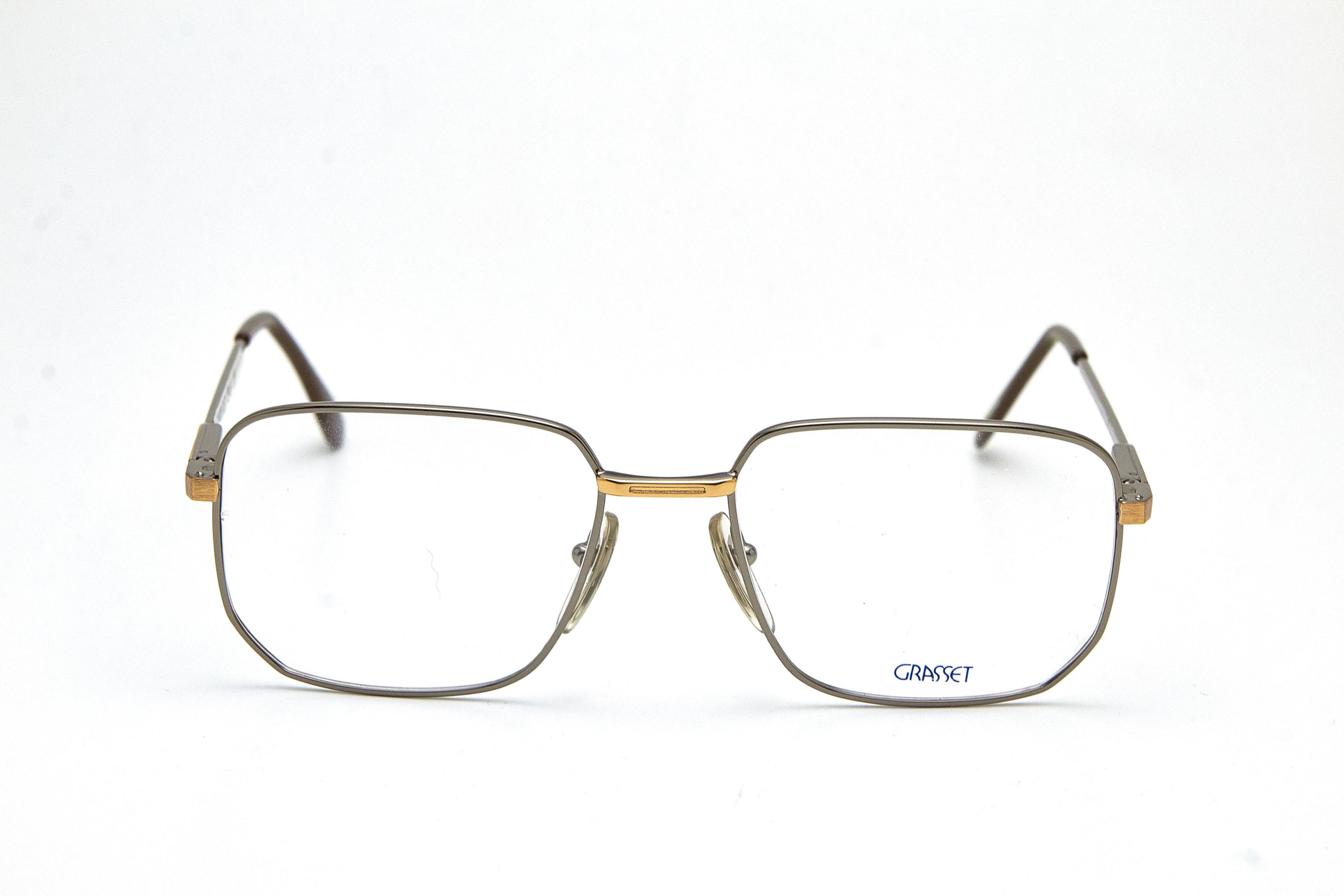 Vintage Old Money GRASSET Gold&Silver Rectangular Quiet Lux Specs Size ONE SIZE - 2 Thumbnail