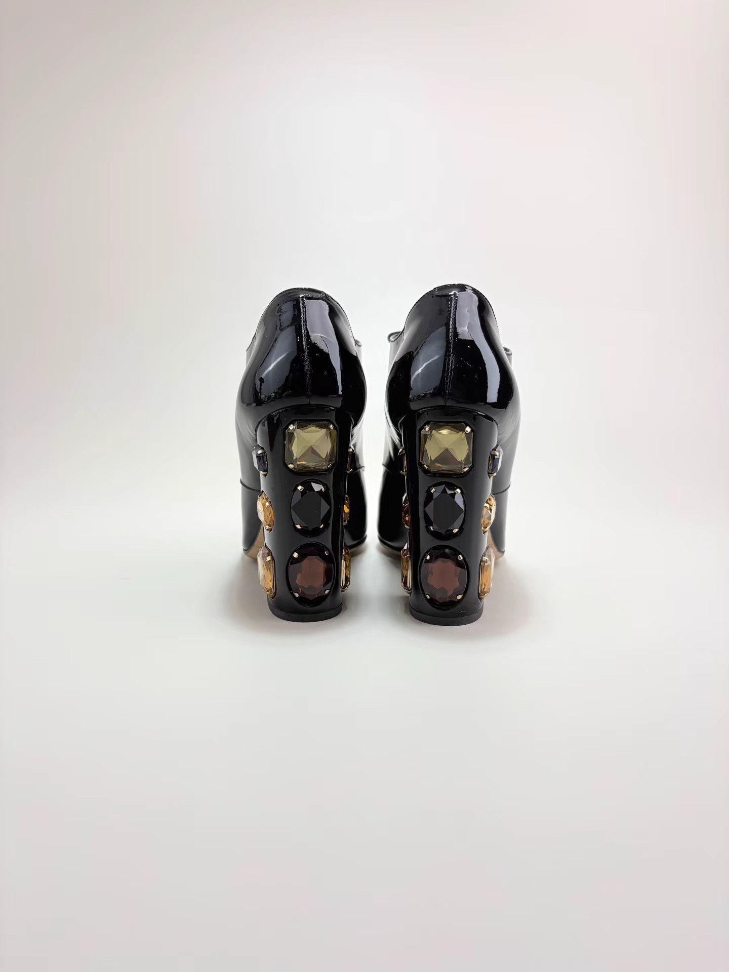 Dolce & Gabbana DOLCE&GABBANA Gem Patent Leather High Heels K1 Size US 6.5 / IT 36.5 - 3 Thumbnail