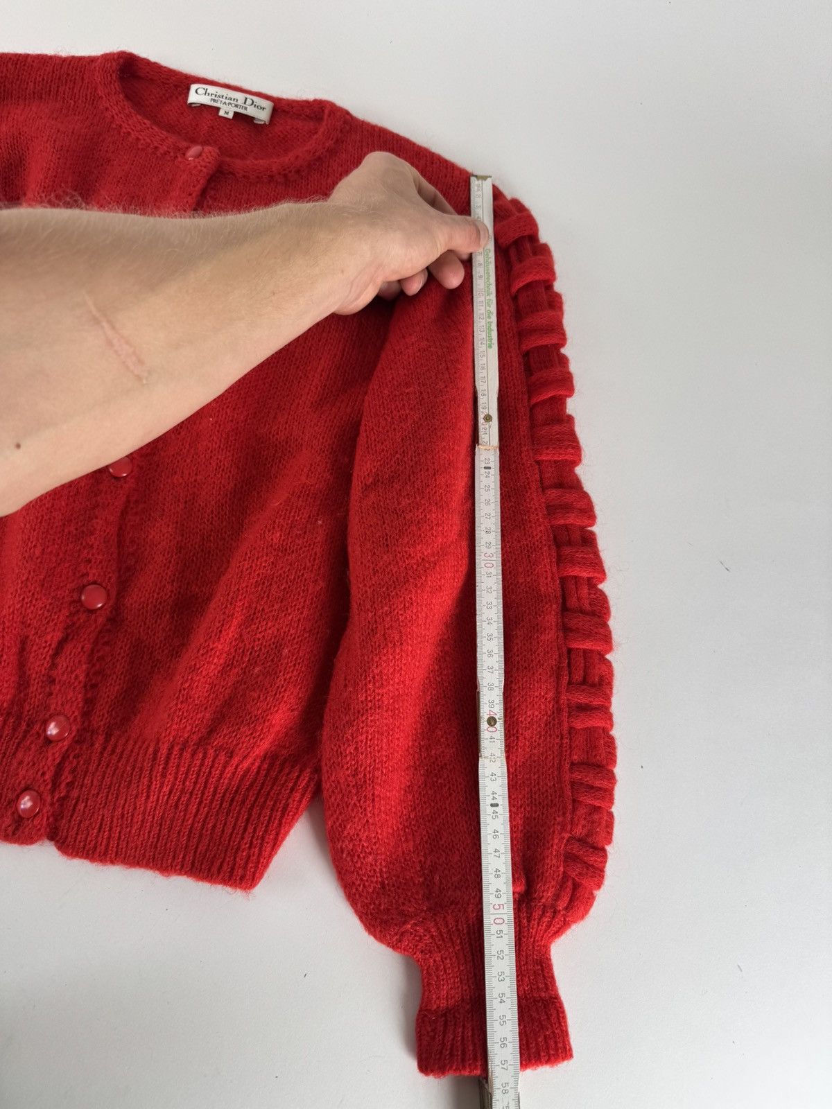 Dior Vintage Dior Wool Sweater Red Size M / US 6-8 / IT 42-44 - 5 Thumbnail