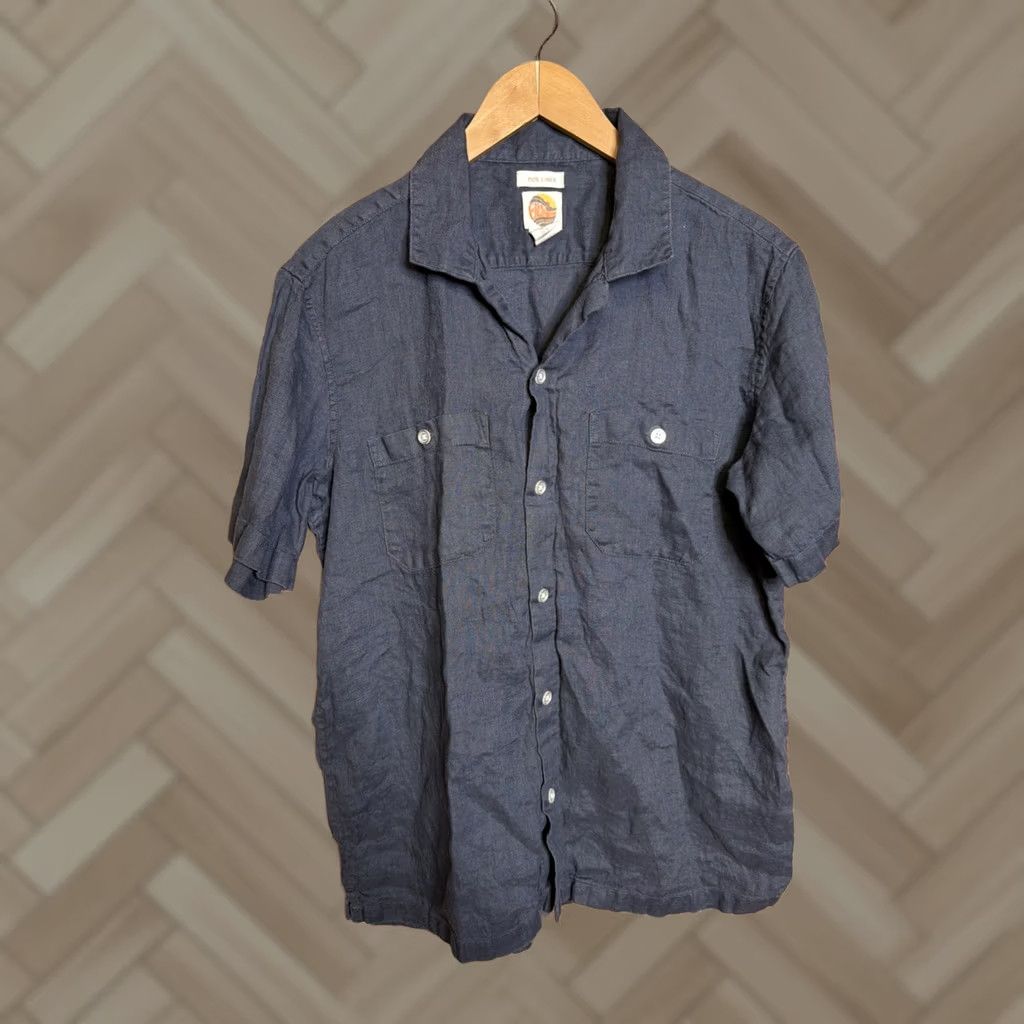 Vintage C&C California Shirt Mens Button-Down Short Sleeve Blue Floral Size US M / EU 48-50 / 2 - 1 Thumbnail