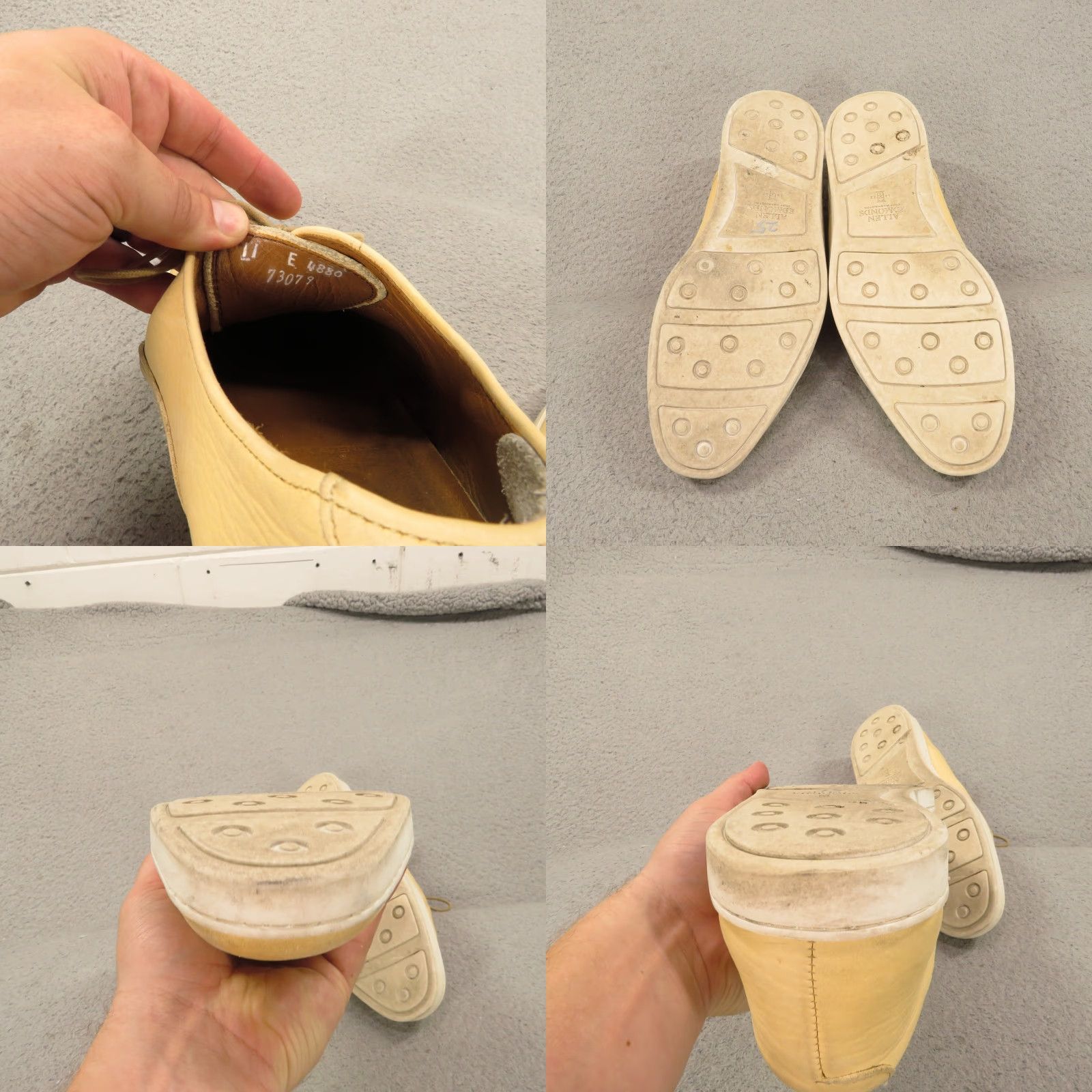 Allen Edmonds VINTAGE Allen Edmonds Shoes Men 11 E Park Avenue Courtside Sneakers Cream Parchment Bone Oxford Leather Dress Size US L / EU 52-54 / 3 - 10 Thumbnail