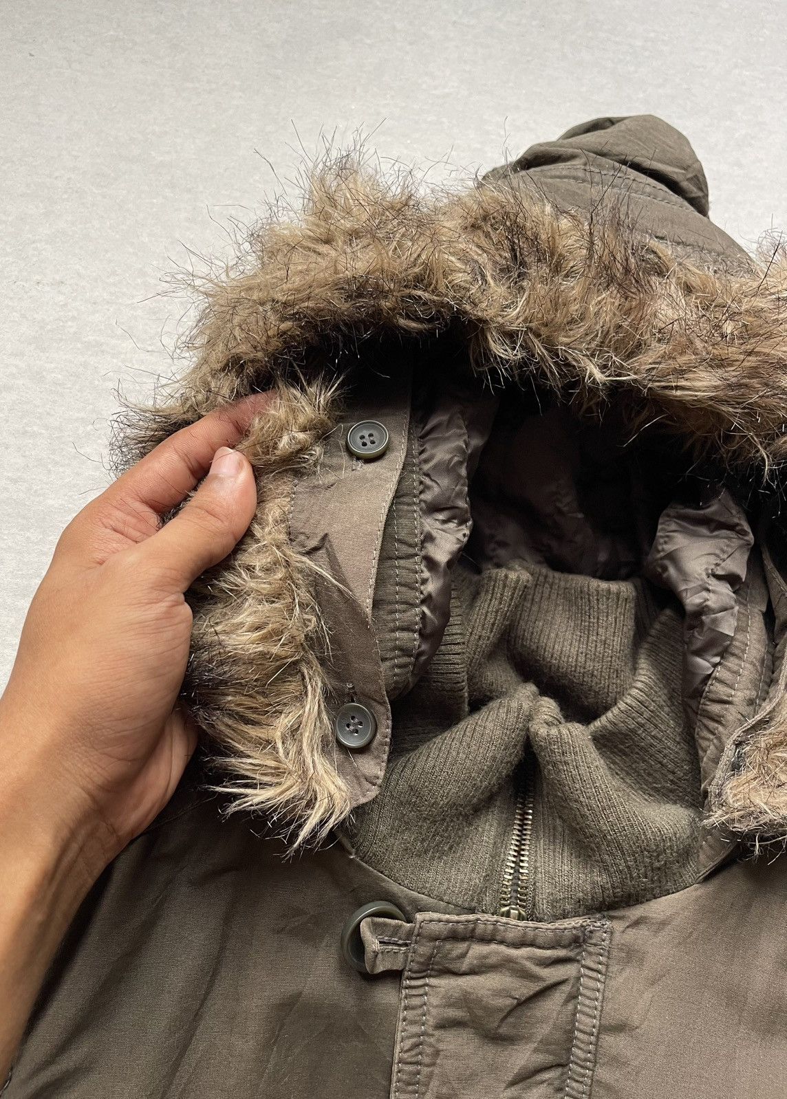 Dickies × SHINYAKOZUKA Vintage Dickies Faux Fur Hood Military Jacket LGB Style Size US M / EU 48-50 / 2 - 9 Thumbnail
