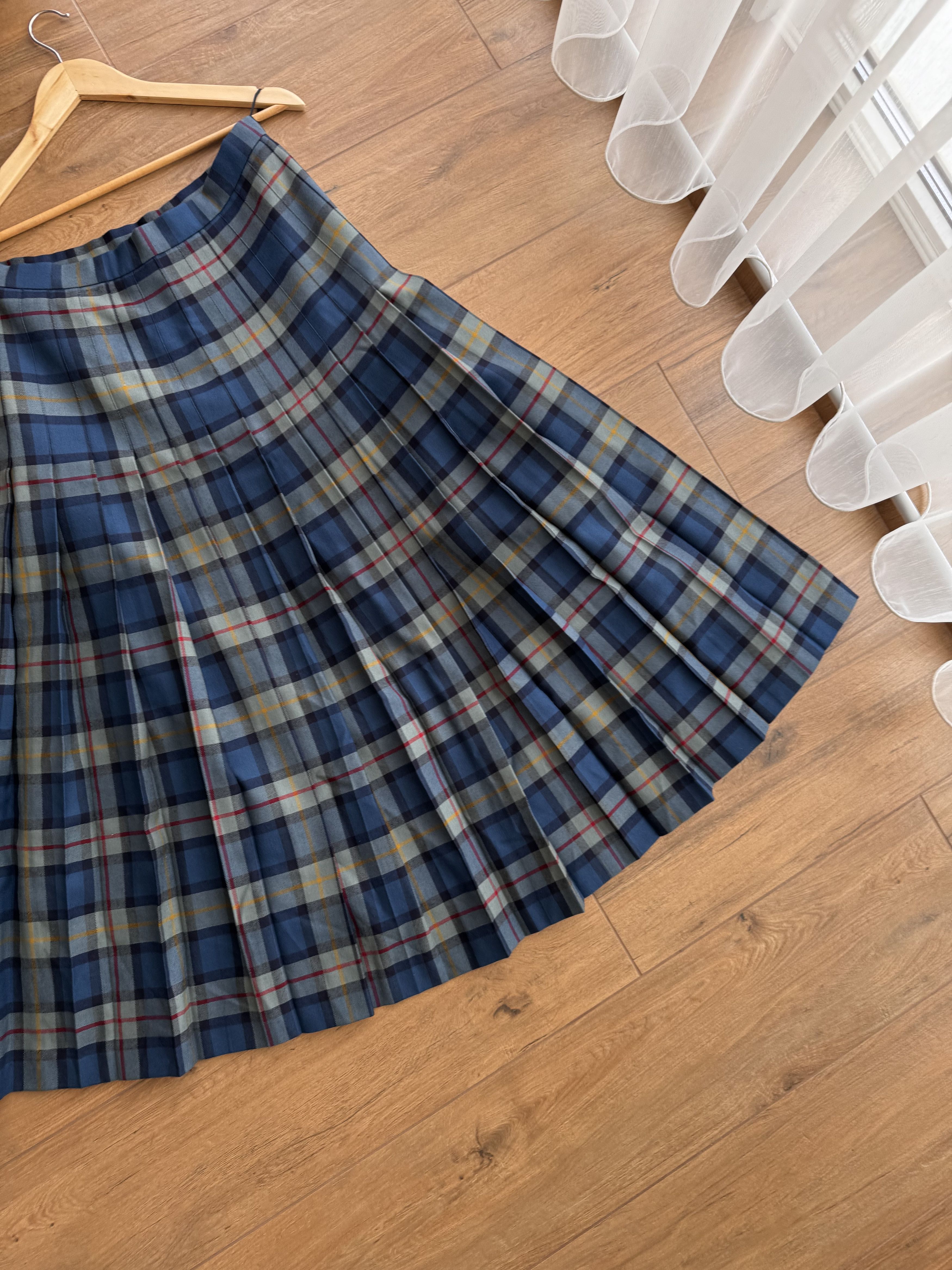 Pringle Of Scotland × Vintage Vintage Johnstons of Elgin Tartan Long Kilt Wool Skirt Size 34" / US 12 / IT 48 - 12 Thumbnail