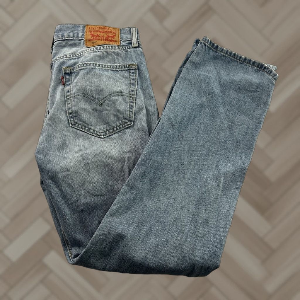 Levi's Levi's 505 Light Wash Denim Jeans Blue 505 Men 33x34 Straight Denim Jeans Mens Jeans Blue 33 34 Straight Size US 33 - 1 Thumbnail