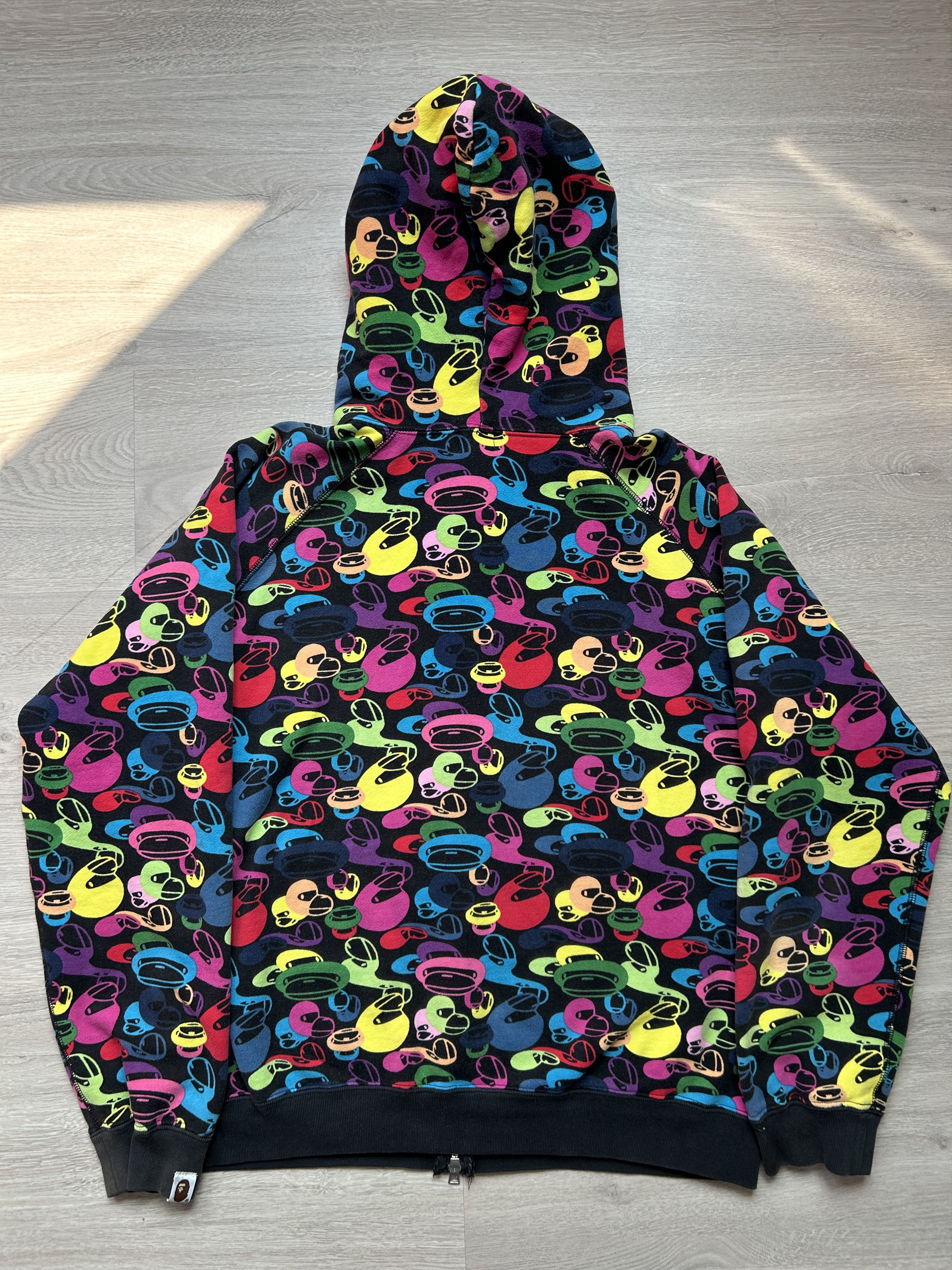 Bape 2007 Baby Milo Multi Face Full Zip Hoodie [Size M] Size US M / EU 48-50 / 2 - 6 Thumbnail